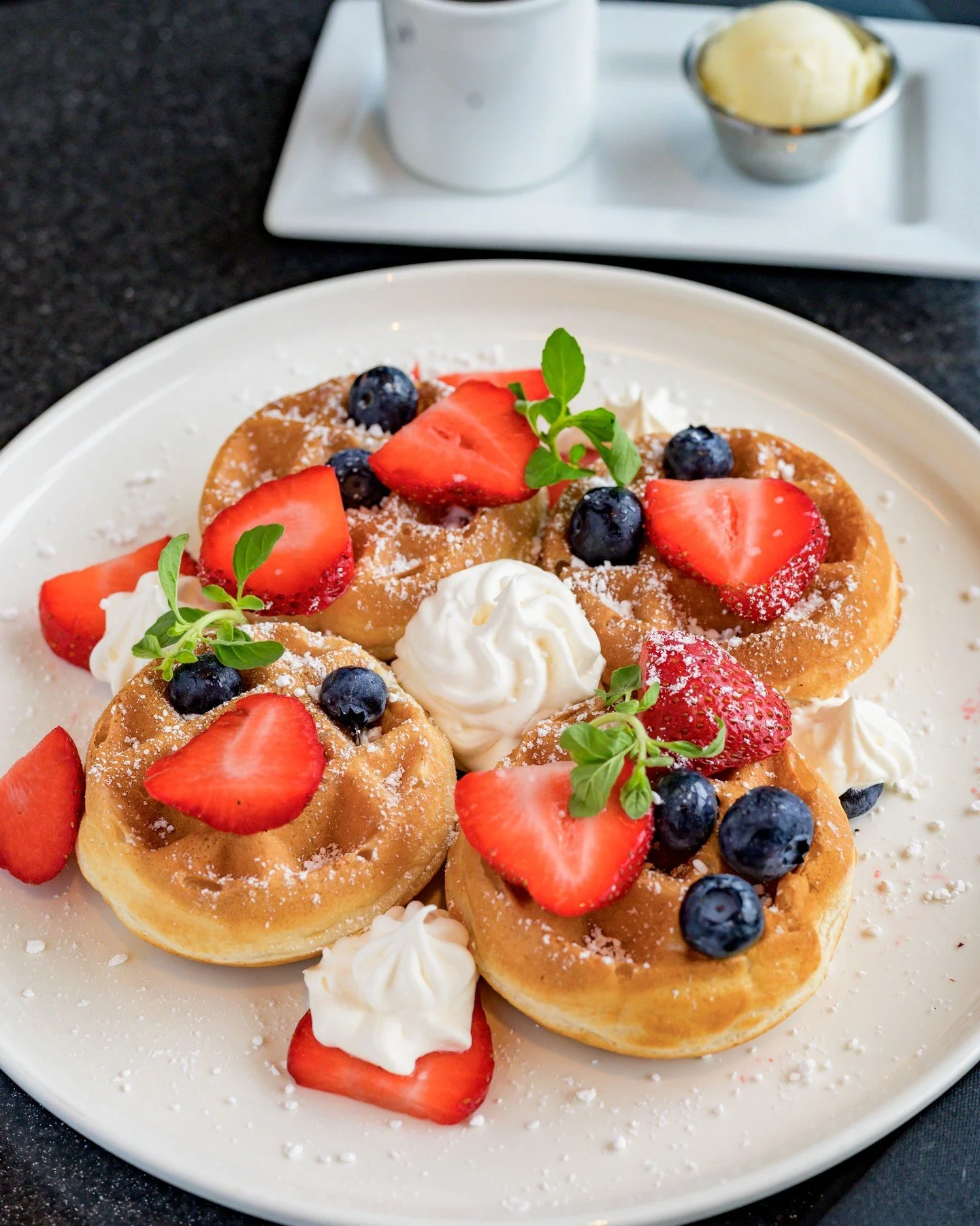 Game day just got sweeter! 🏈 Treat your sweet tooth to our unbeatable Patriot Waffles, finished with whipped cream, fresh strawberries and blueberries, and of course, authentic maple syrup.

Don't miss it, see you at Twenty8!