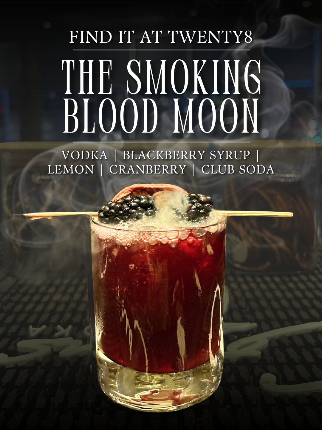 Something spooky is stirring here at Twenty8. Our Halloween Drink is here for the season, designed to be as fun to sip as it is to see. Come find out what we're brewing up this October at Twenty8 in Patriot Place