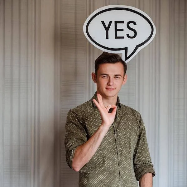 Firefly The word -YES- in speech bubble, man 46409.jpg