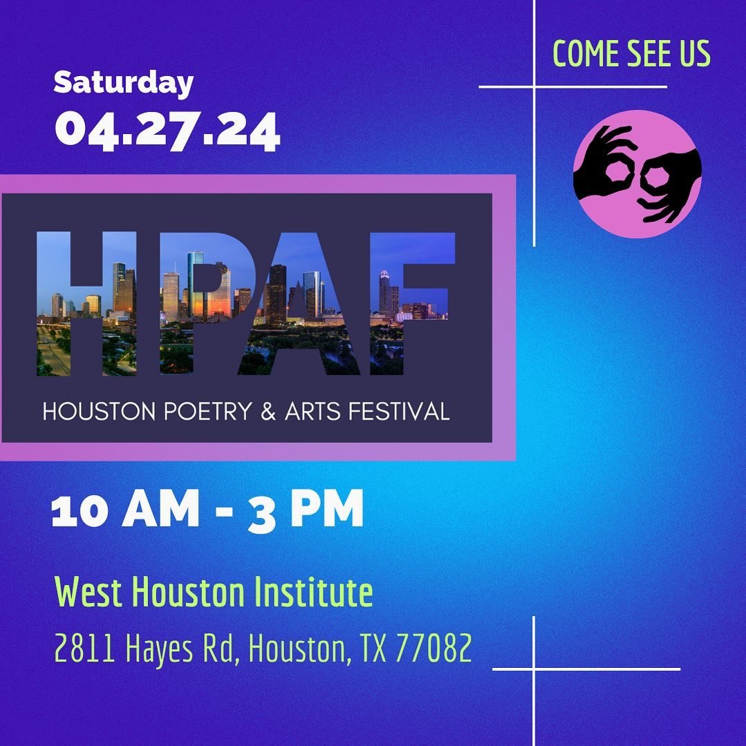 OC will be at the Houston Poetry &amp; Arts Festival @hpoartsfestival this weekend! Come see us and grab a t-shirt or a magazine ❤️❤️❤️❤️
.
.
.
.
.
.
.
.
.
.
.
.
.
#hpaf #hpaf24 #poetry #poetrycommunity #poetrylovers #poems #houston #houstontx #houst