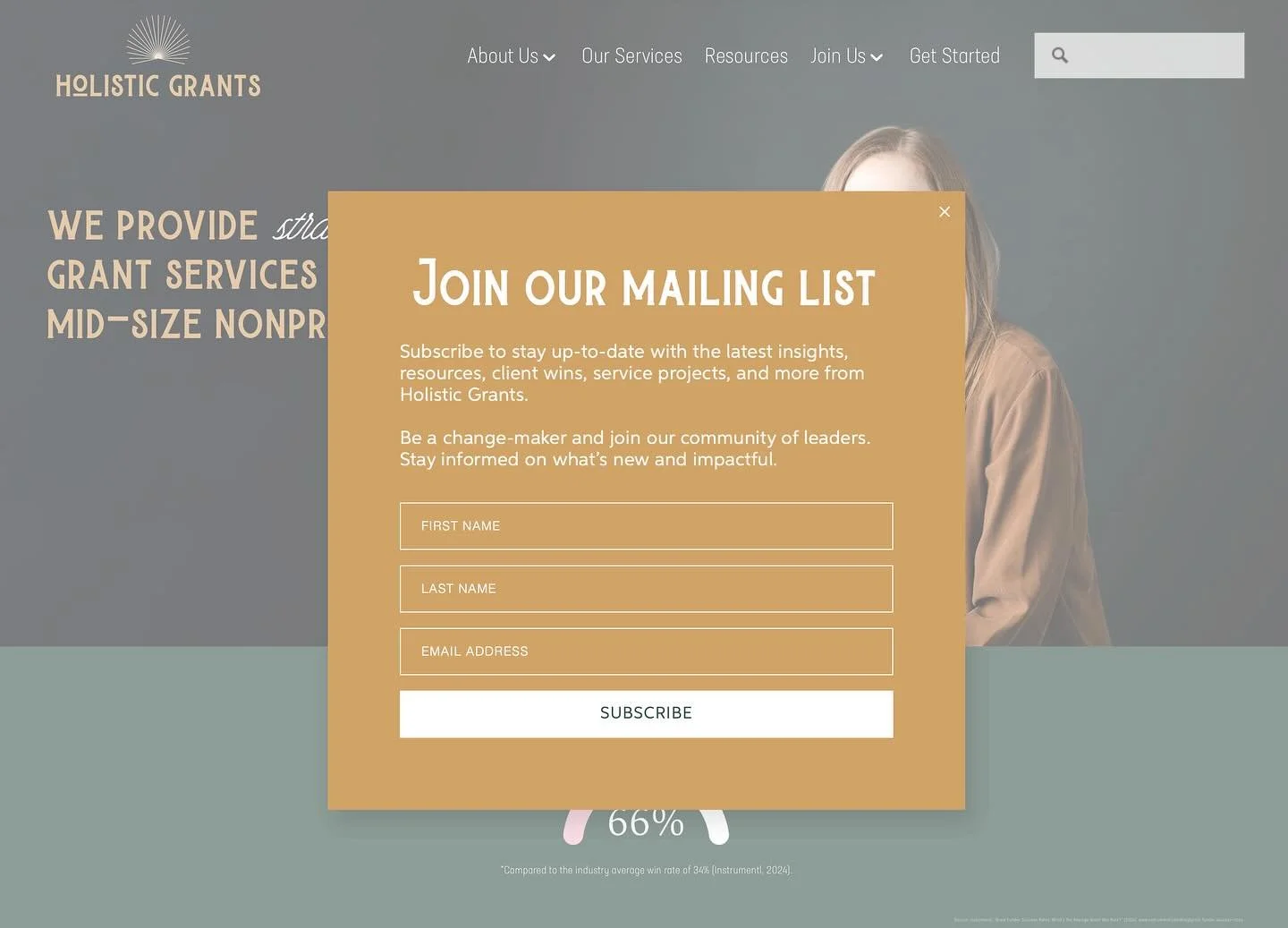 Stay ahead of the curve! Join our newsletter for monthly updates on holistic grants, funding insights, and more. 

Sign up now to be the first in the know either on the pop-up on our website, or on our Join Our Community page! Don&rsquo;t miss out! L