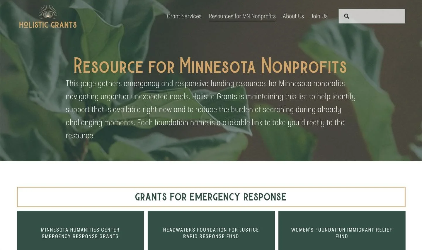 A list of responsive grant funding is currently available on our website to Minnesota nonprofits, with the goal of easing the burden of searching for resources during already challenging moments.
&nbsp;
You can find this resource on our website linke