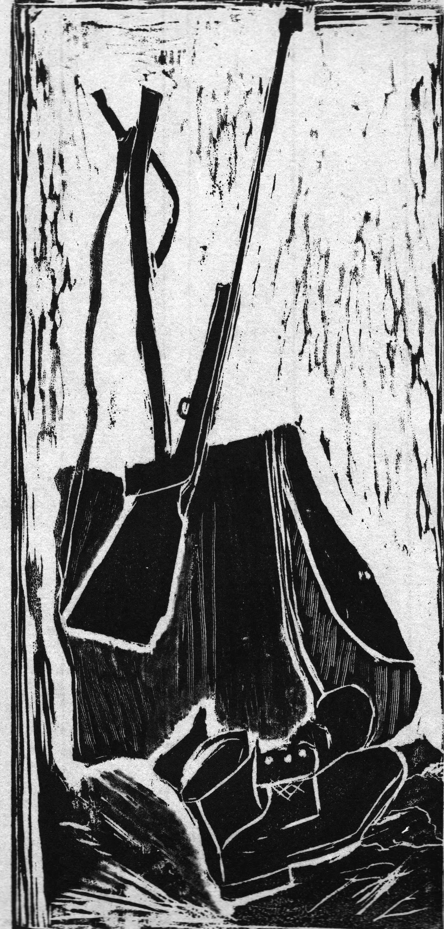 Backpack with Rifle