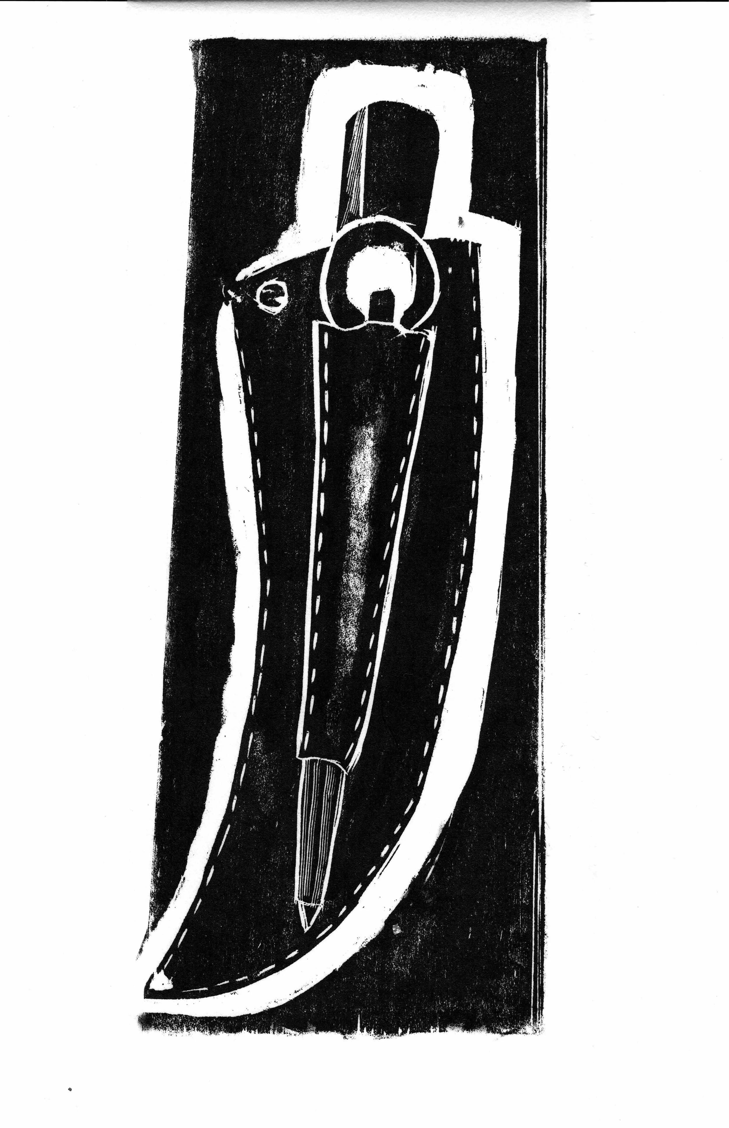 Skinning Knife in Sheath