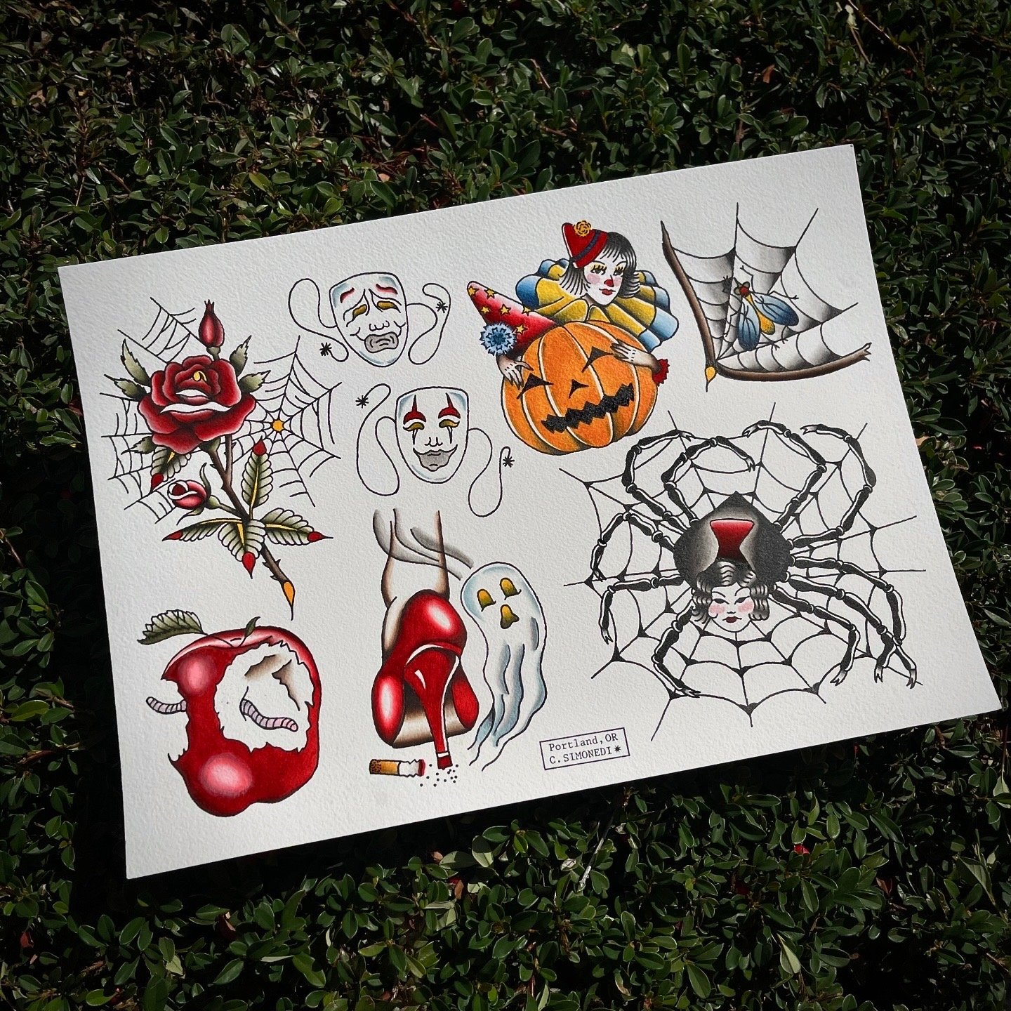 Available Flash Designs by Crysta @your.bloodytattoo