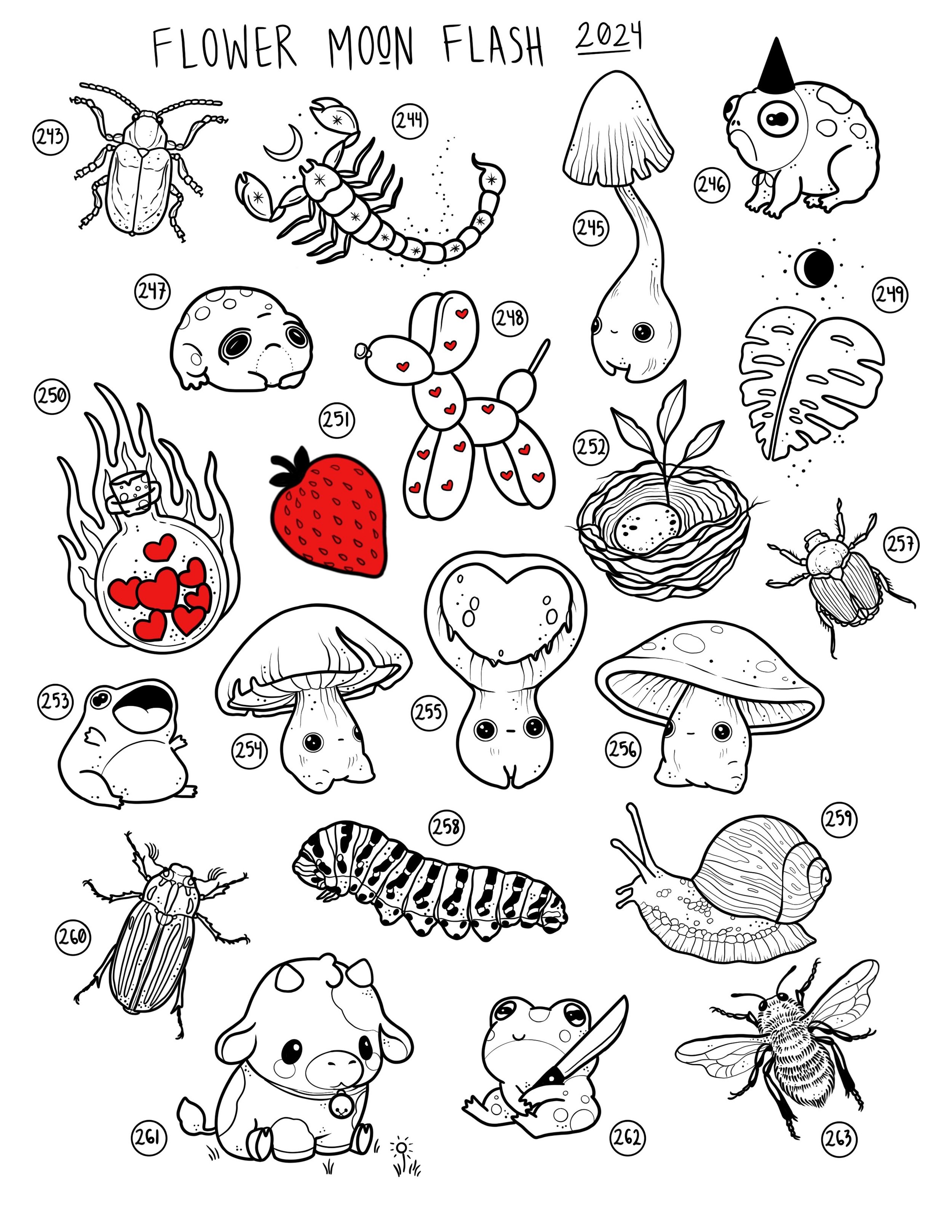 Available Flash Designs by Katya @peachdoestattoos