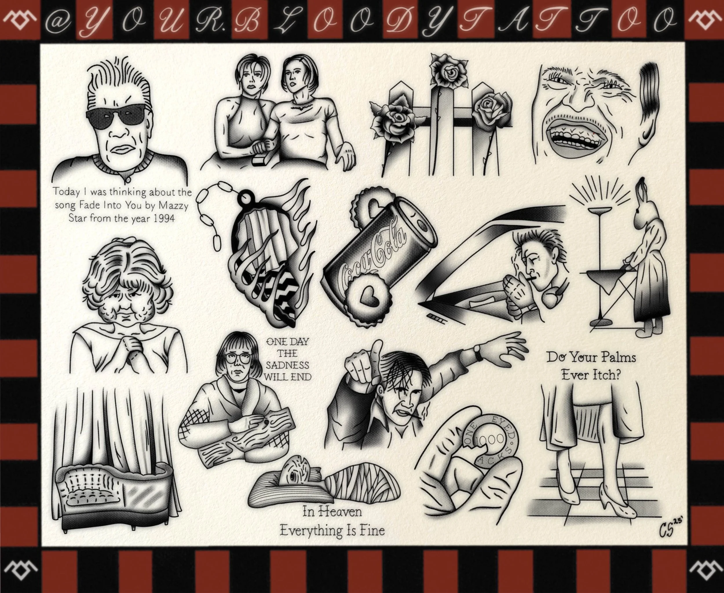 Available Flash Designs by Crysta @your.bloodytattoo