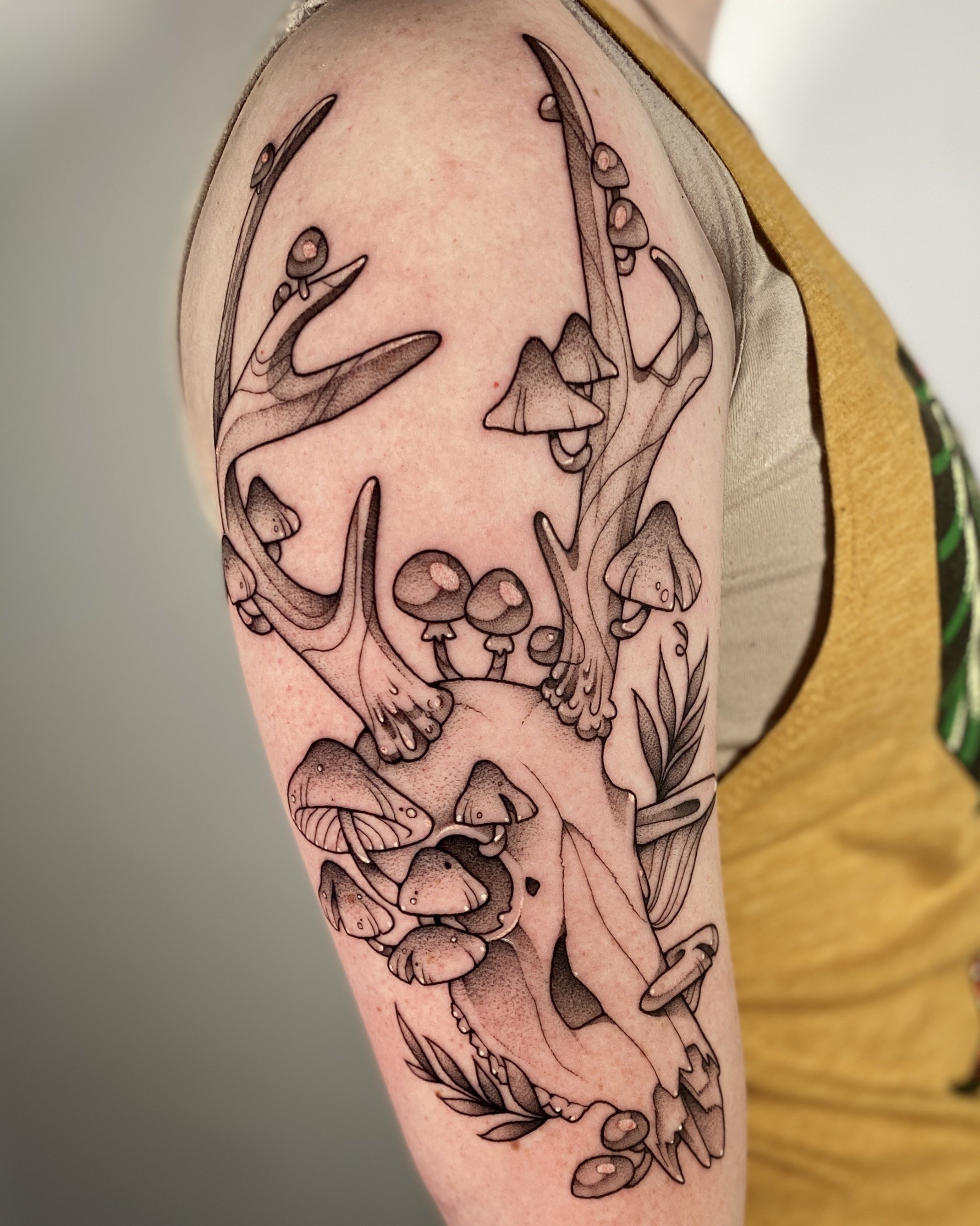 Tattoo by Conner @deerbatstats at Birdhouse Tattoo in Portland, Ore