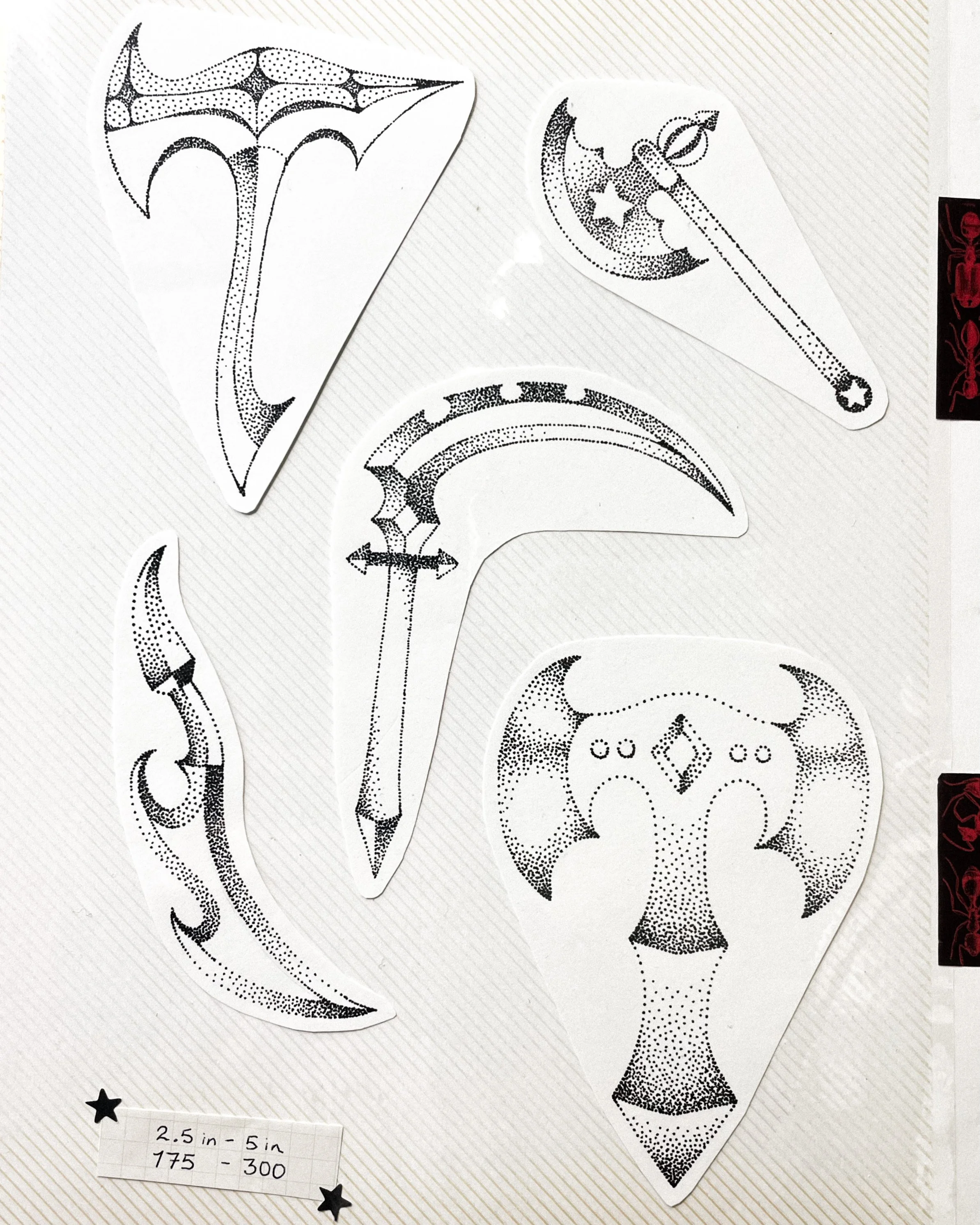 Available Flash by Arin @arsonarin at Birdhouse Tattoo 