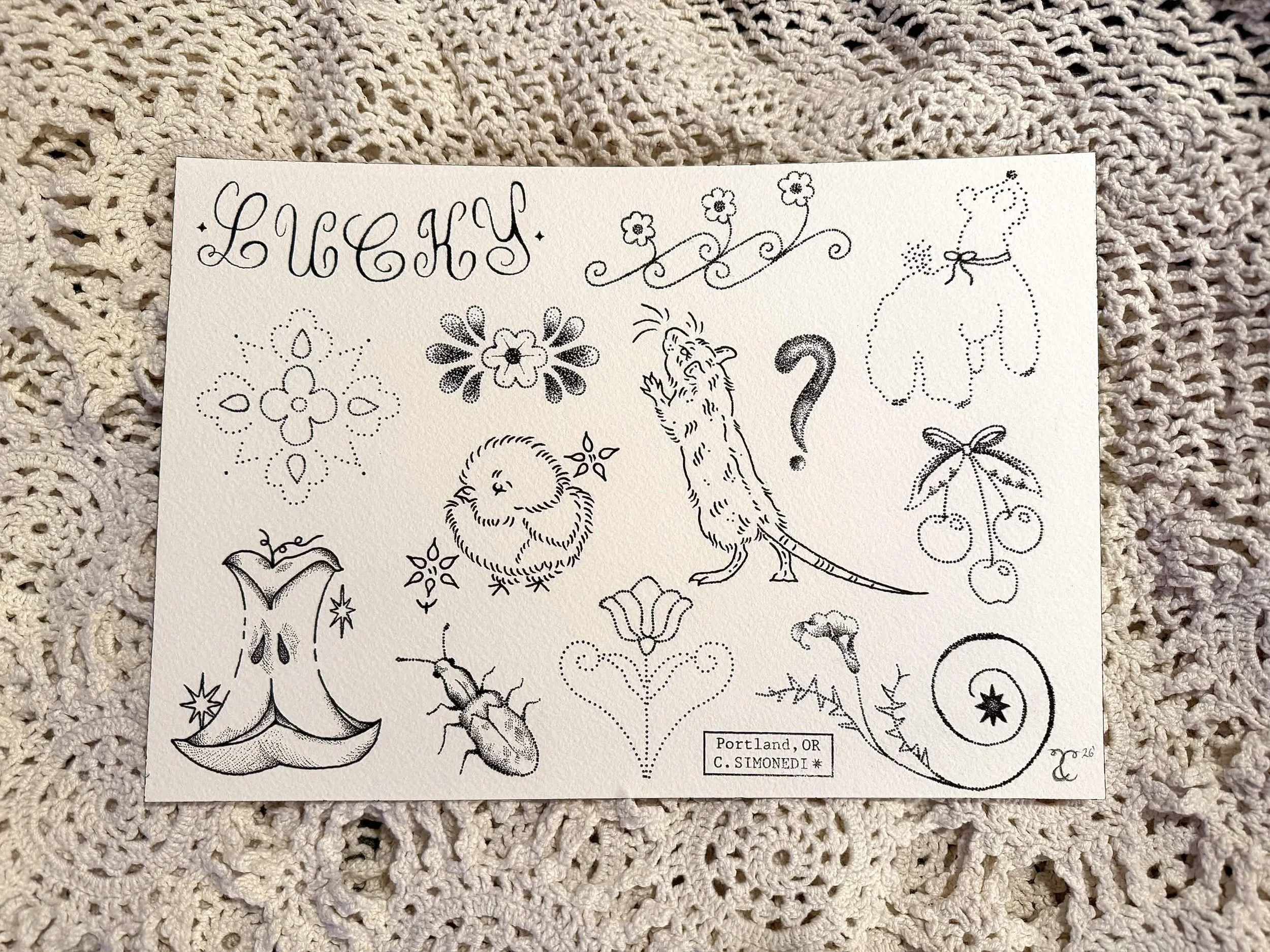 Available Flash Designs by Crysta @your.bloodytattoo