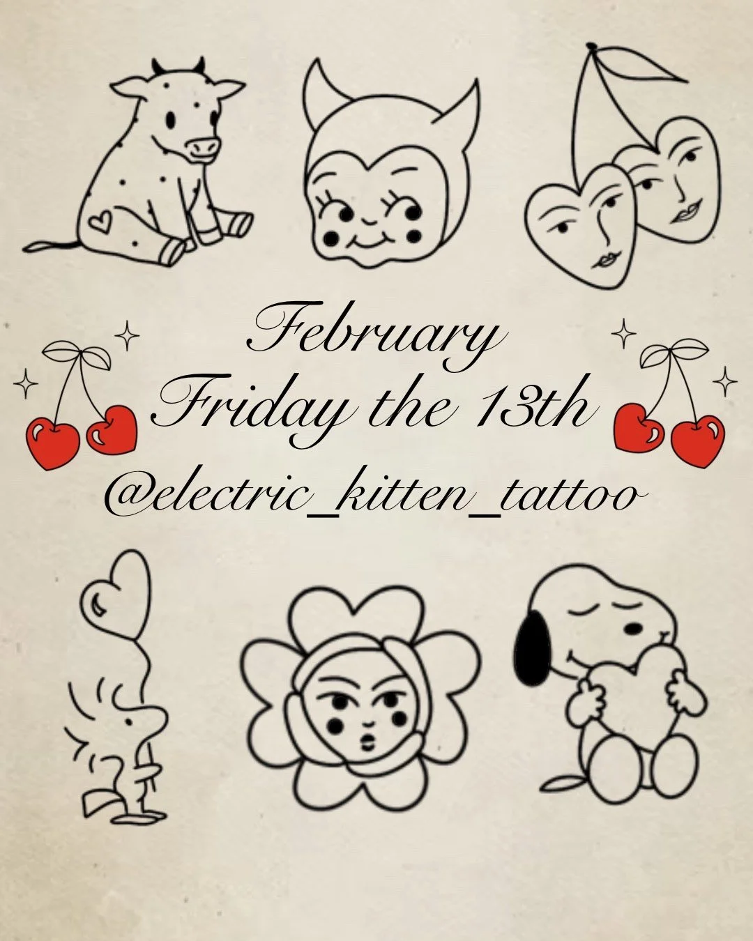 Available flash by Danielle @electric_kitten_tattoo