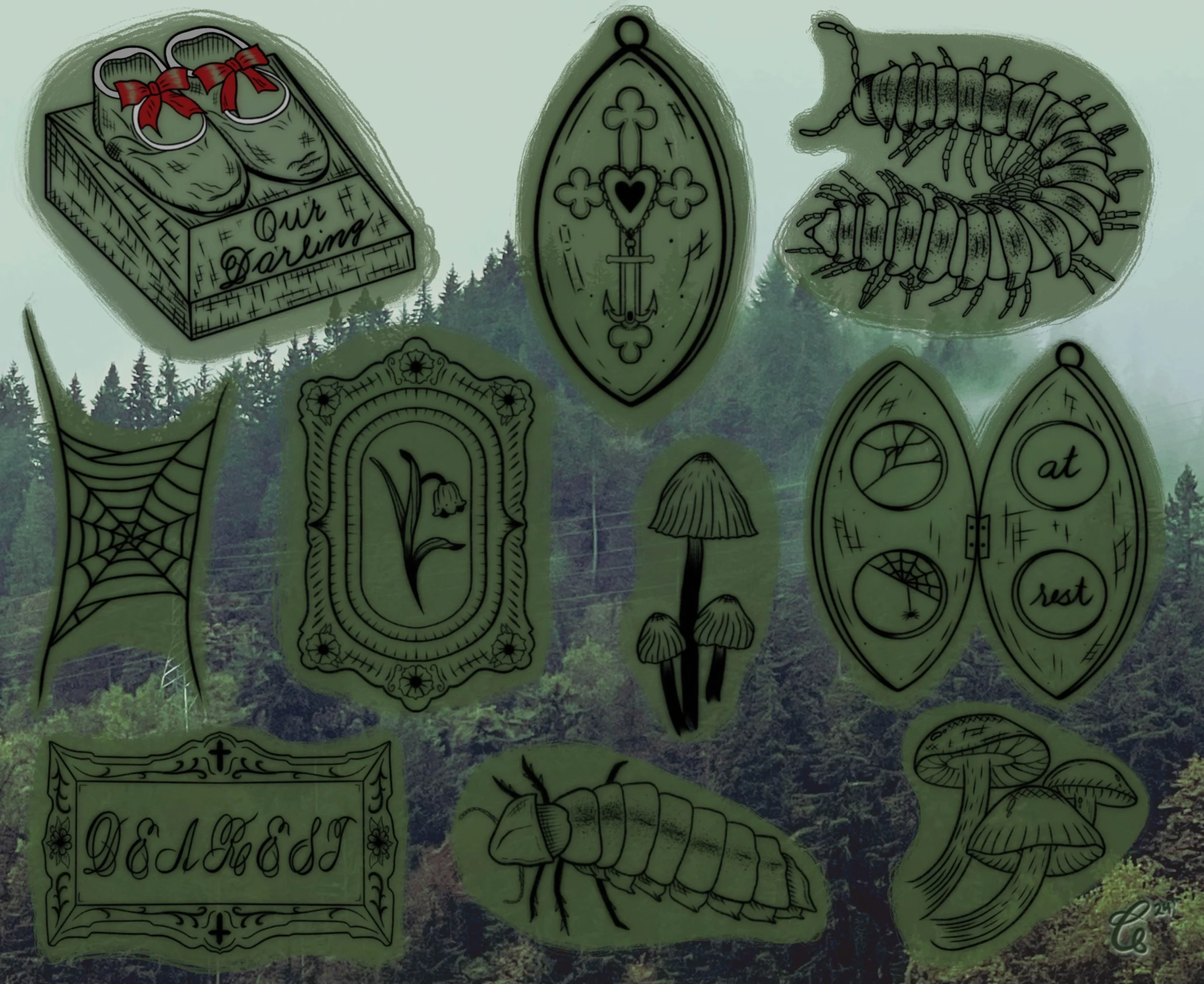 Available Flash Designs by Crysta @your.bloodytattoo