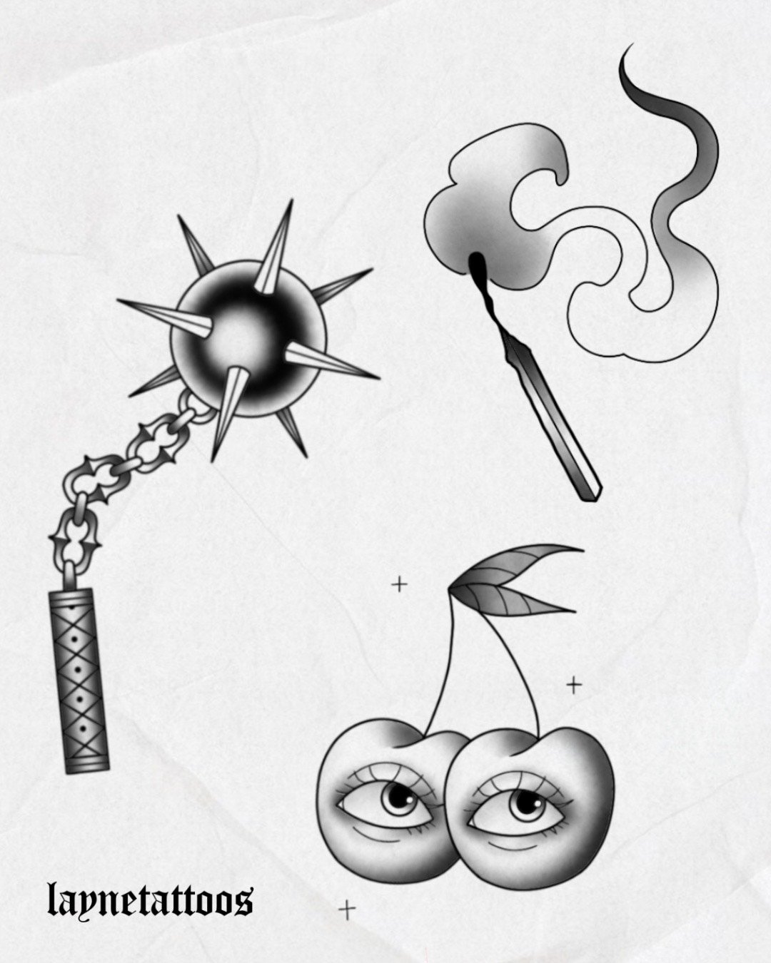 Available Flash Designs by Layne @laynetattoos