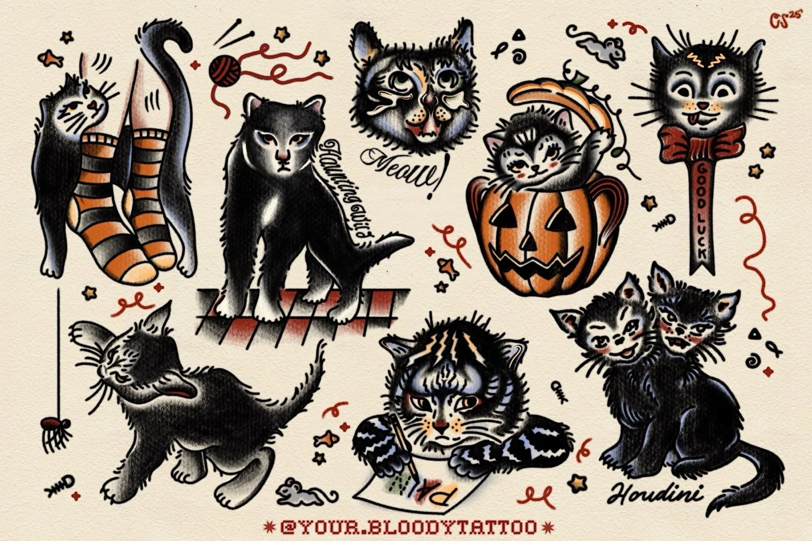 Available Flash Designs by Crysta @your.bloodytattoo