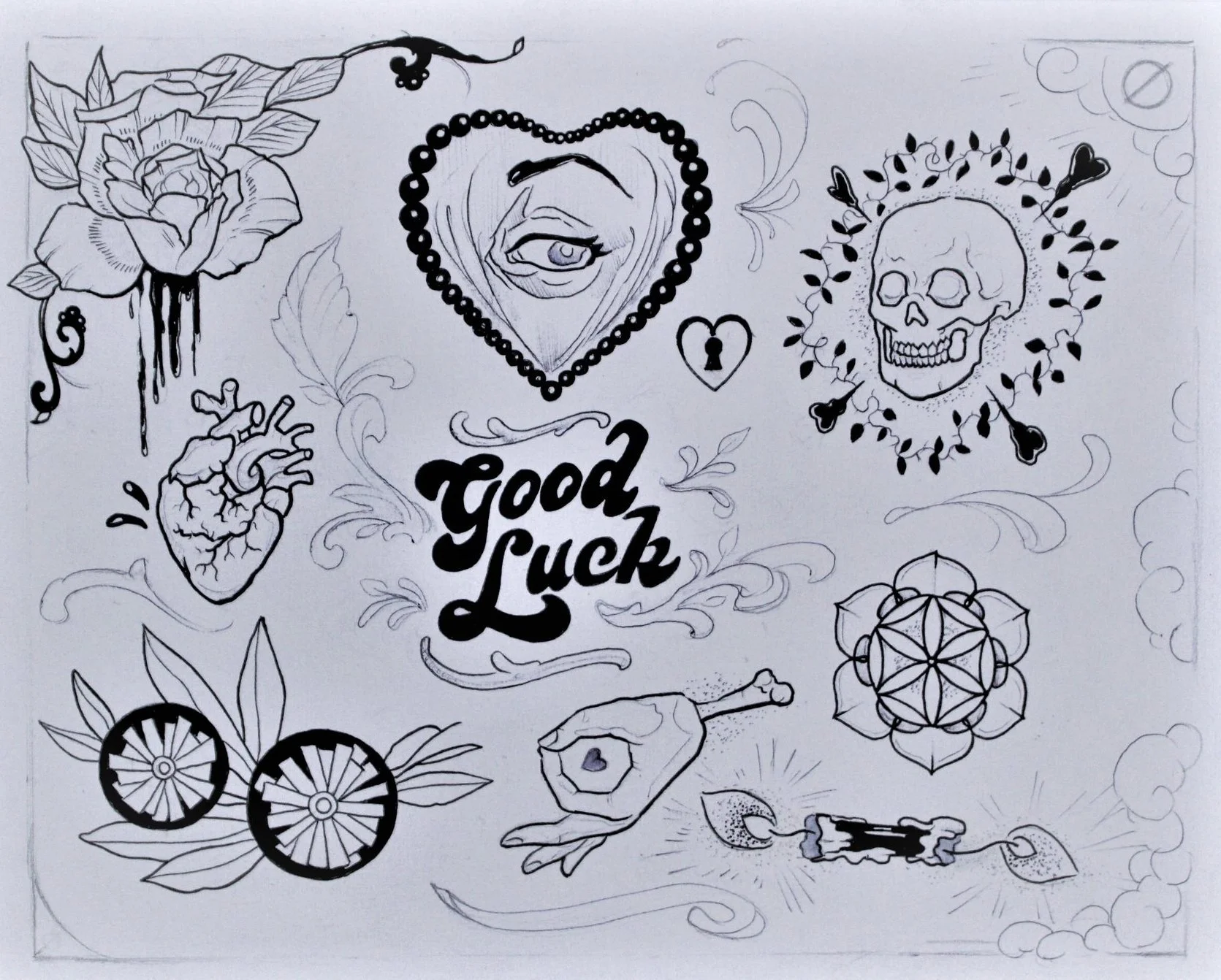 Available Flash Designs by Danielle Joy Demuro at Birdhouse Tattoo in Portland Oregon