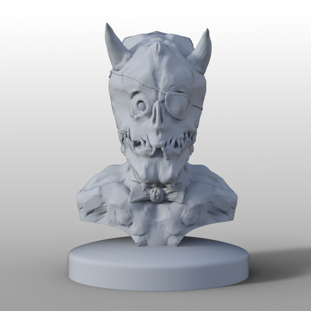 Desmond the Demon - Fantasy character bust, ZBrush, original creature design