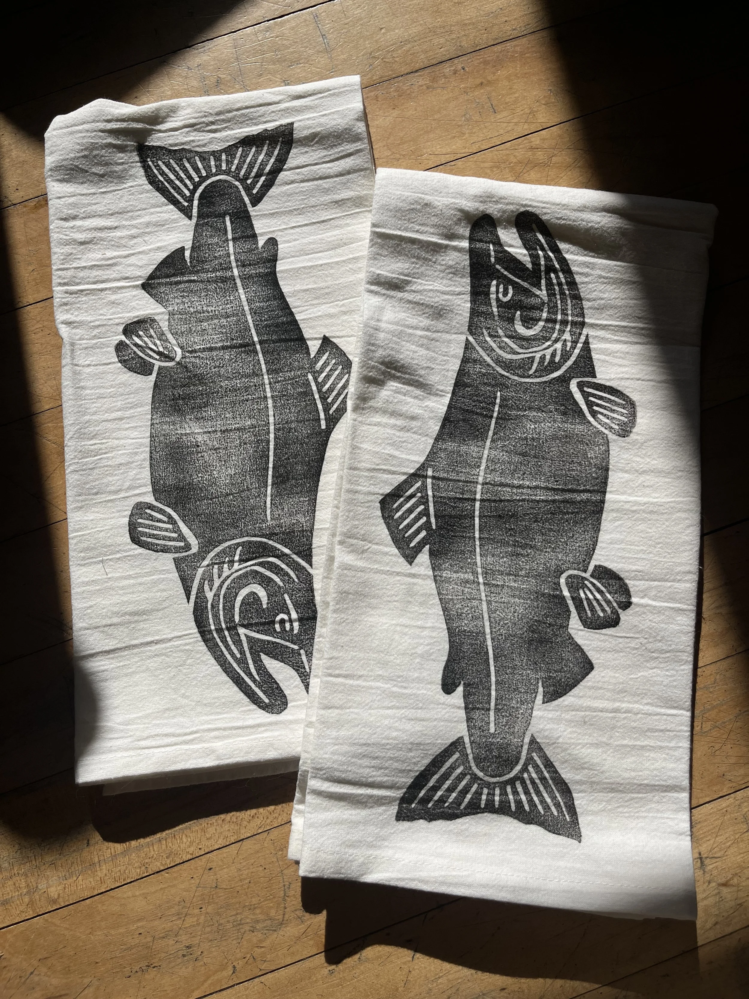 Salmon Tea Towel Set