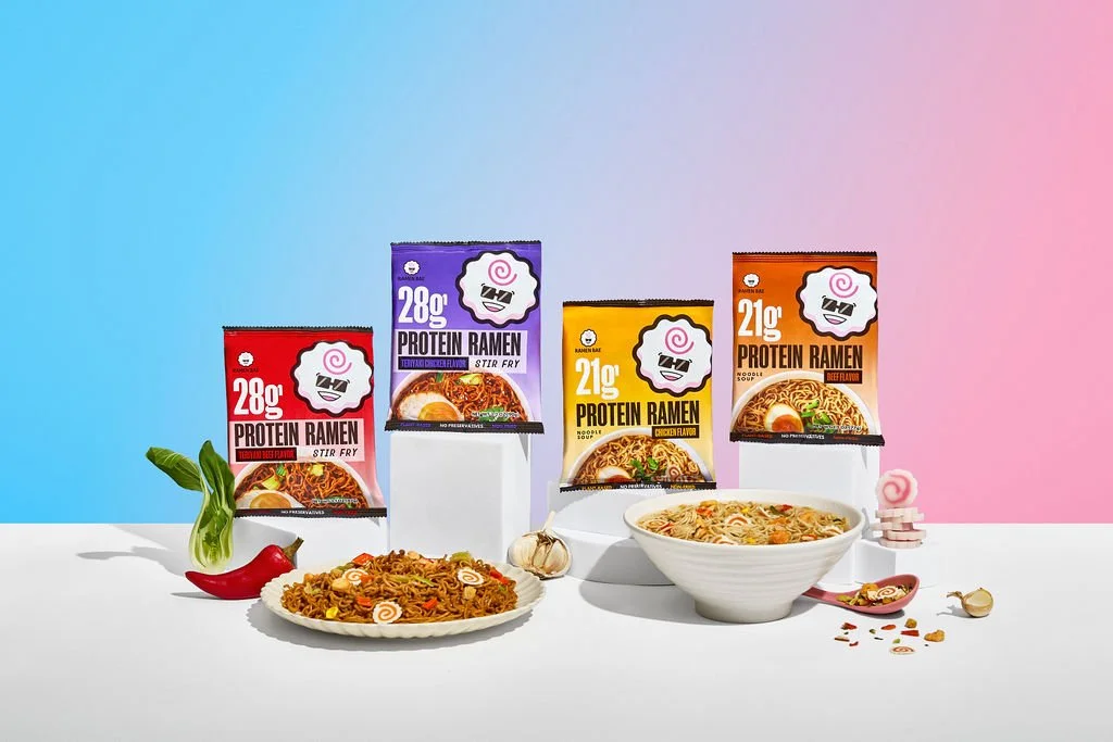 A product category image for a new product launch for The Ramen Bae