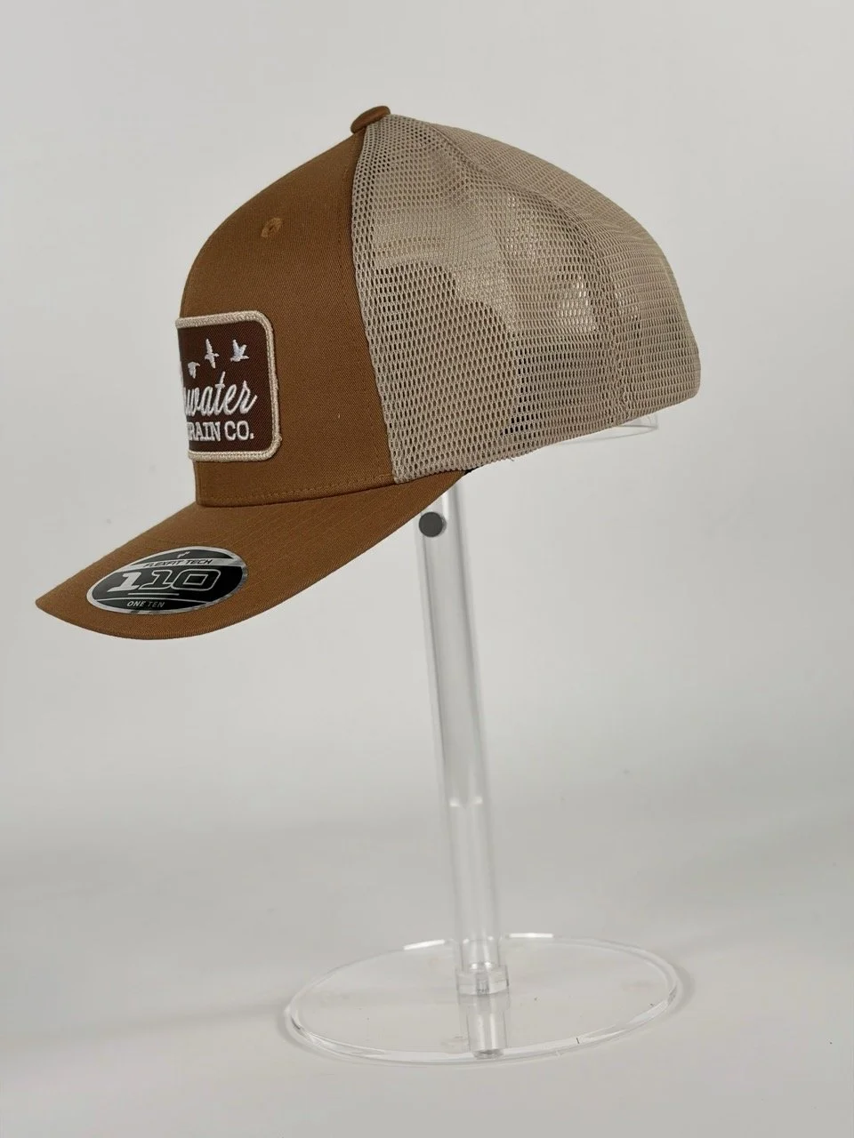 Bran-color Flexfit Hat with Brown Patch