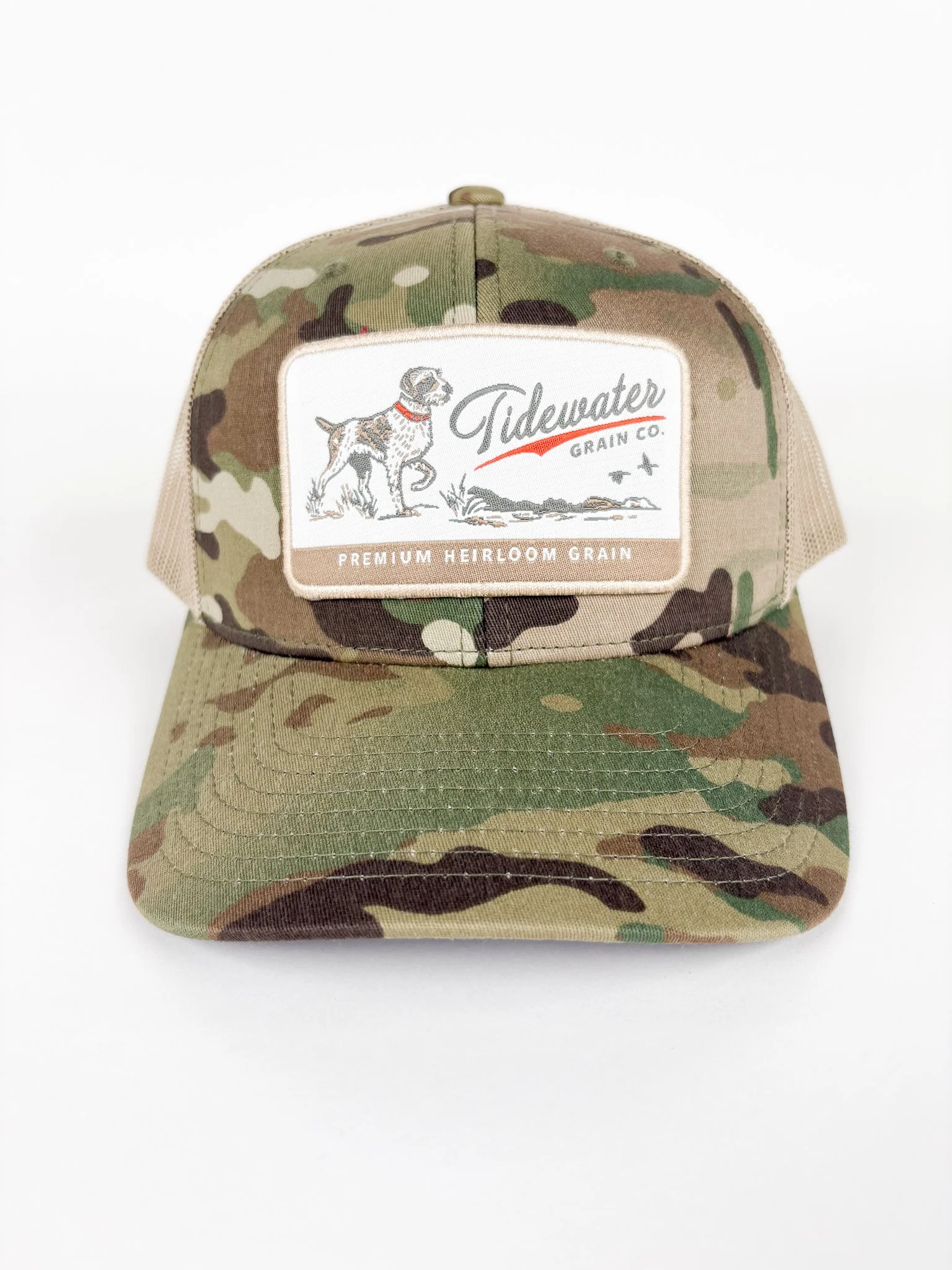 FlexFit MultiCam Camo Hat with Willa Dog Embroidered Patch
