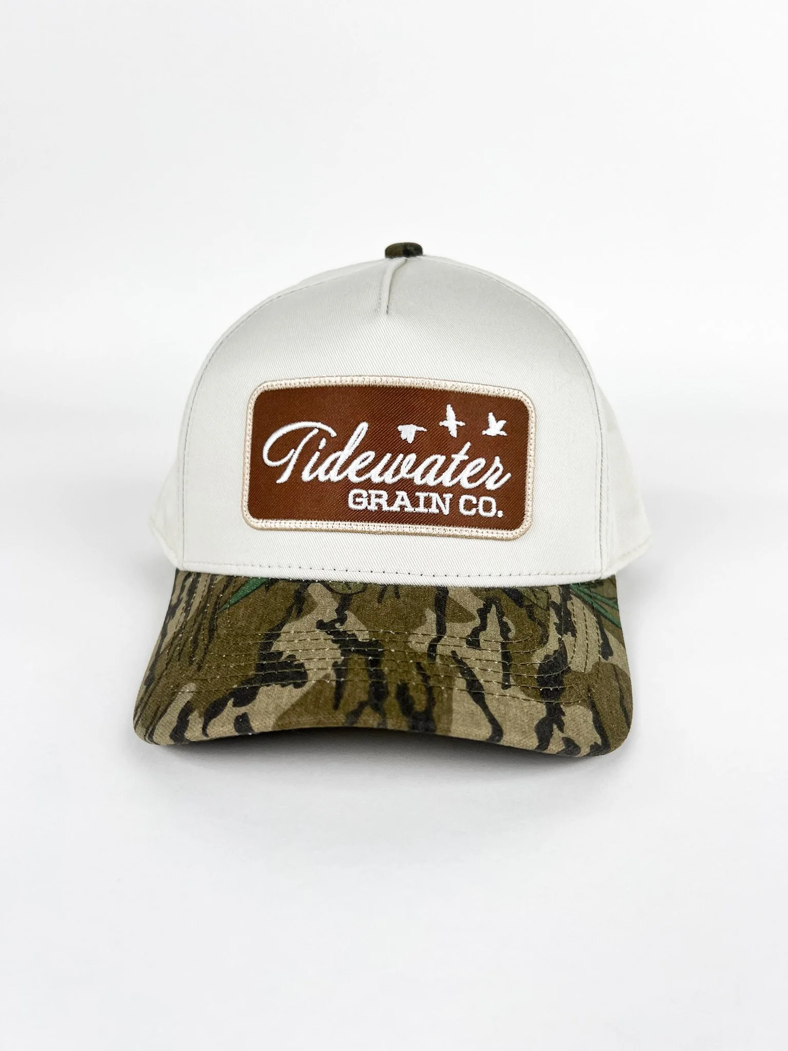 Mossy Oak Two Tone Hat with Brown Embroidered Tidewater Patch