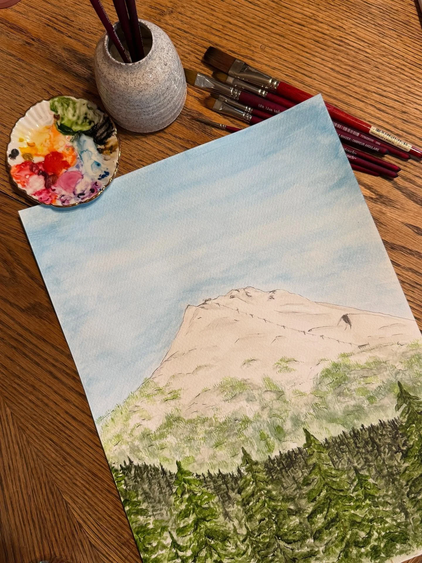 Worked on something a little different today ☺️ 🏔️