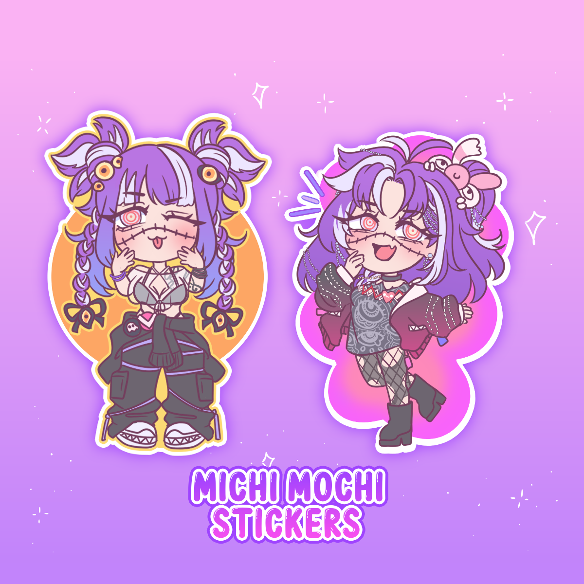 Michi Meme Sticker K9KURO ☆ Vinyl Matte Stickers — smolstardvst