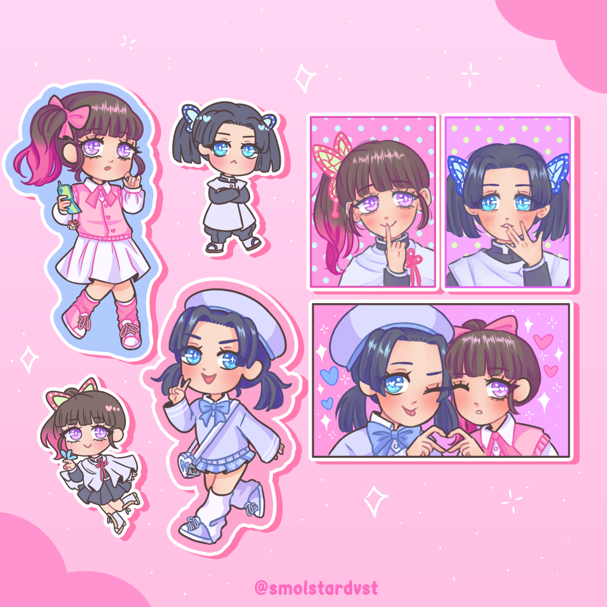 Kayonari Sticker KNY ☆ Aoi+Kanao Pack | Vinyl Matte Sticker — smolstardvst