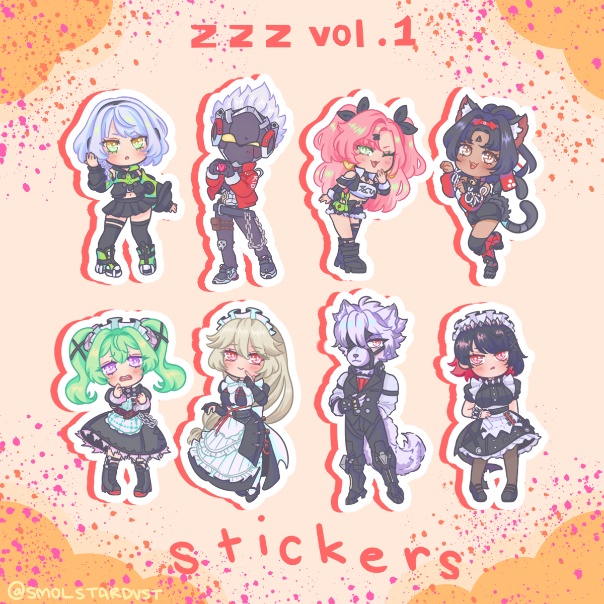ZENLESS ZONE ZERO ☆ vol.1 ★ Vinyl Matte Stickers — smolstardvst