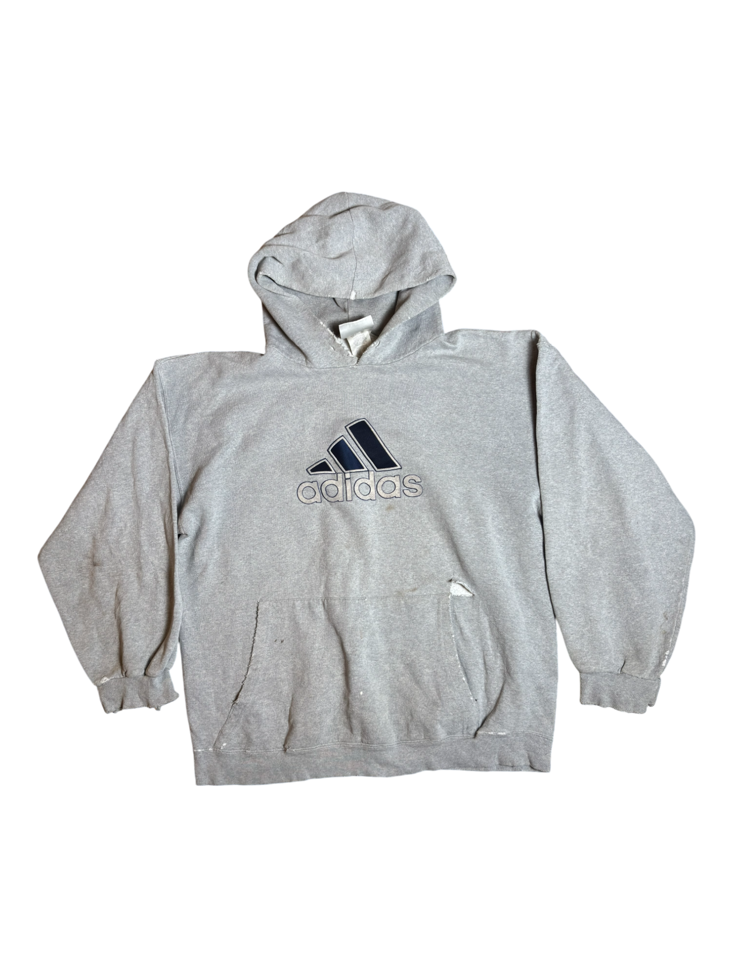 00s Adidas Grey Hoodie / M