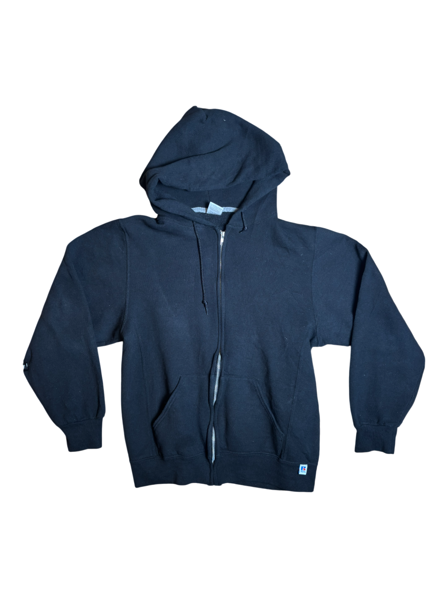 00s Black Russell Hoodie / M