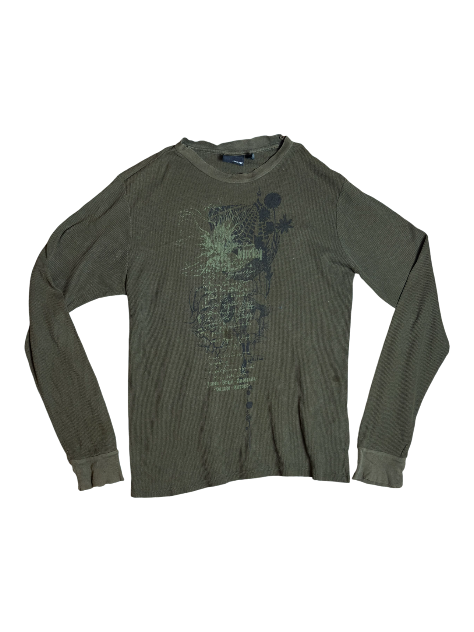 Green Tattoo long sleeve thermal / M