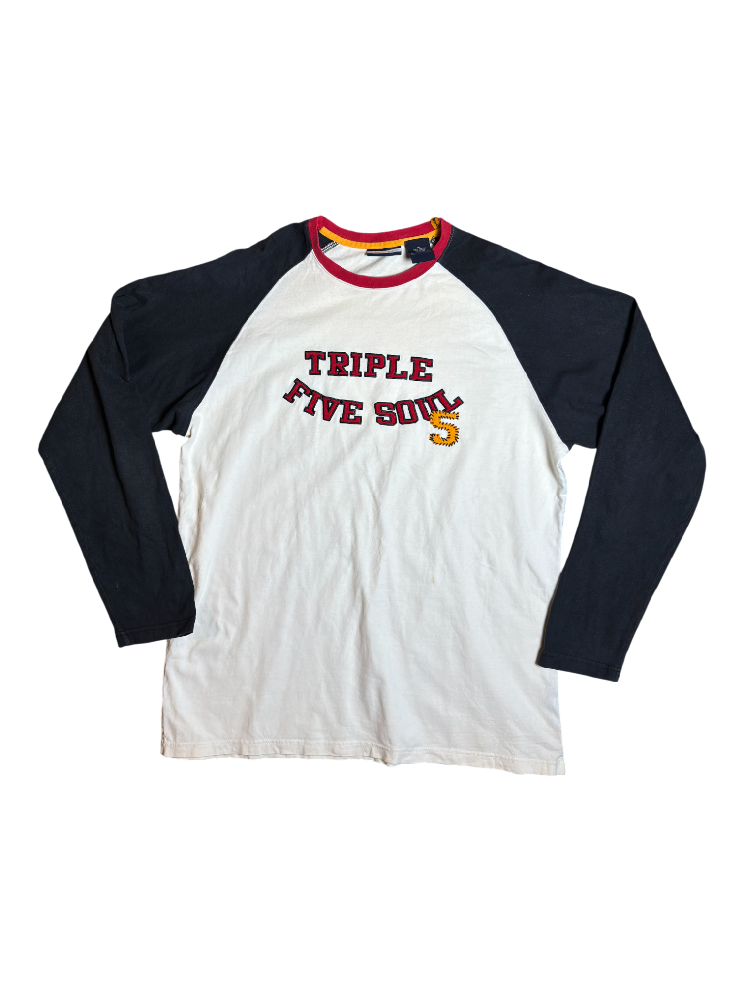 00s Triple Five Soul "NYC" Raglan Baseball Tee / L