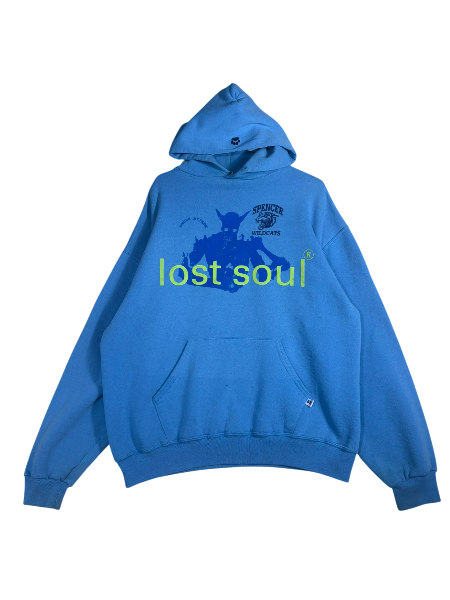 lost soul® 90s russell spencer wildcats hoodie / LARGE
