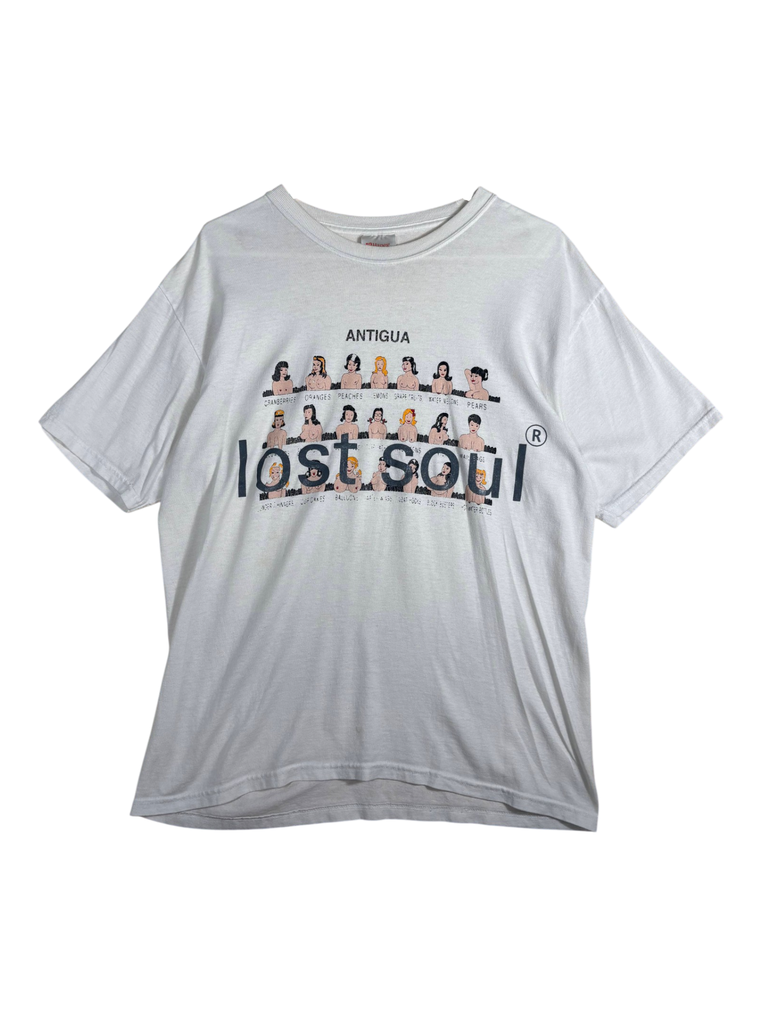 lost soul® 90s antigua breast tee / MEDIUM