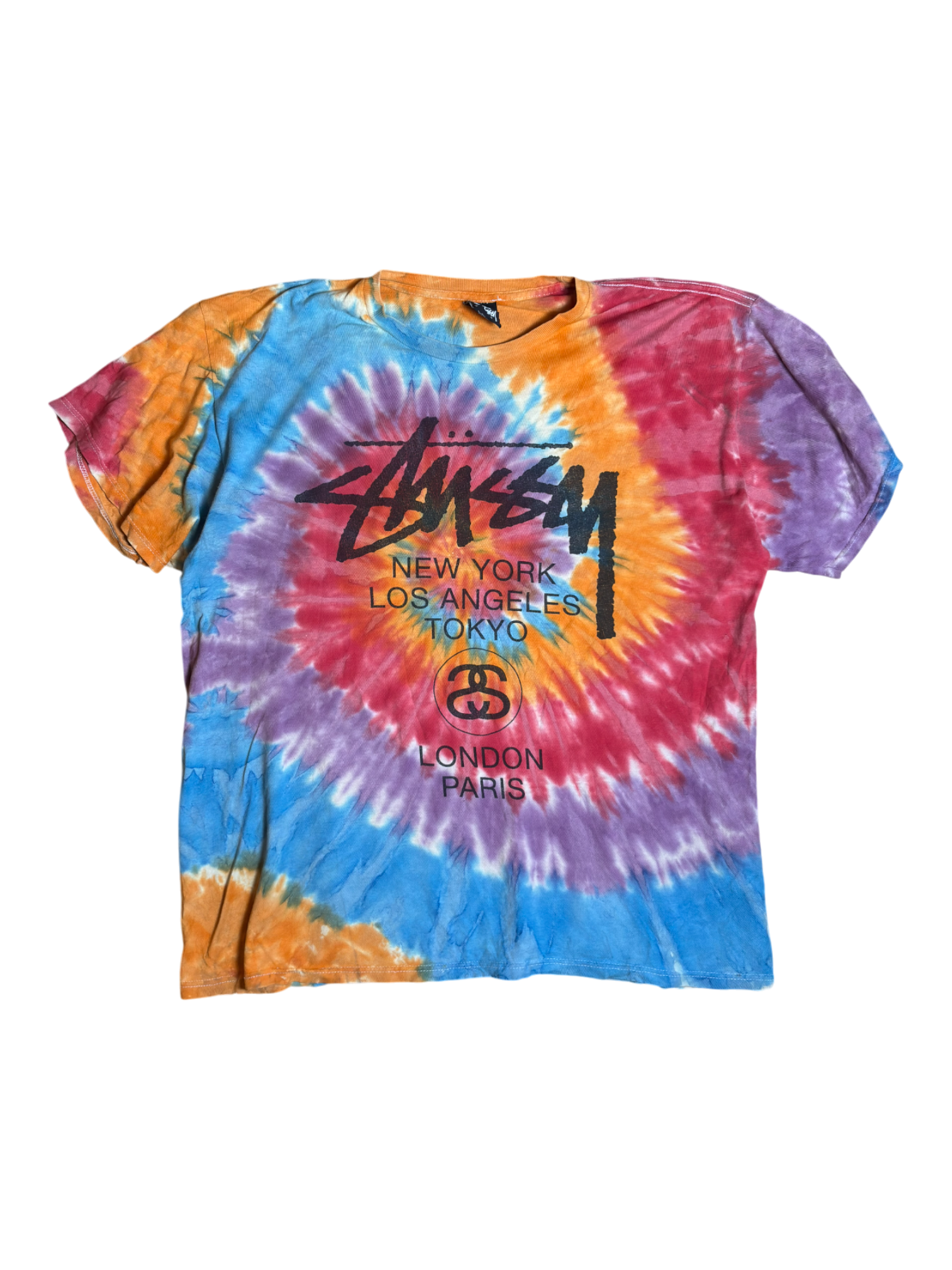 00s Stussy World Tour Tie Dye Tee / L