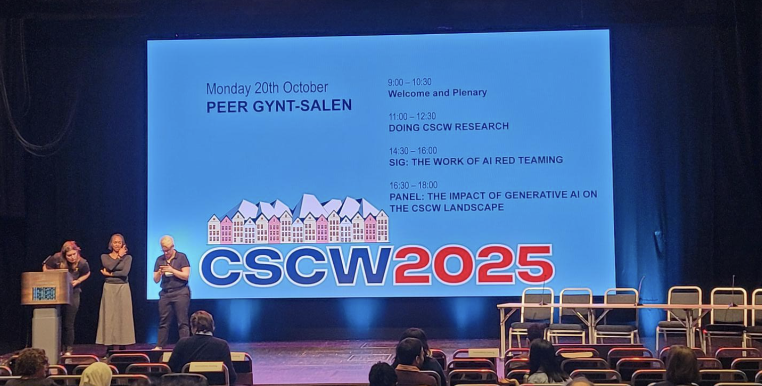 Andrea presents at CSCW 25 in Norway