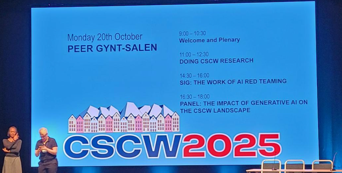 Andrea presents at CSCW 25 in Norway