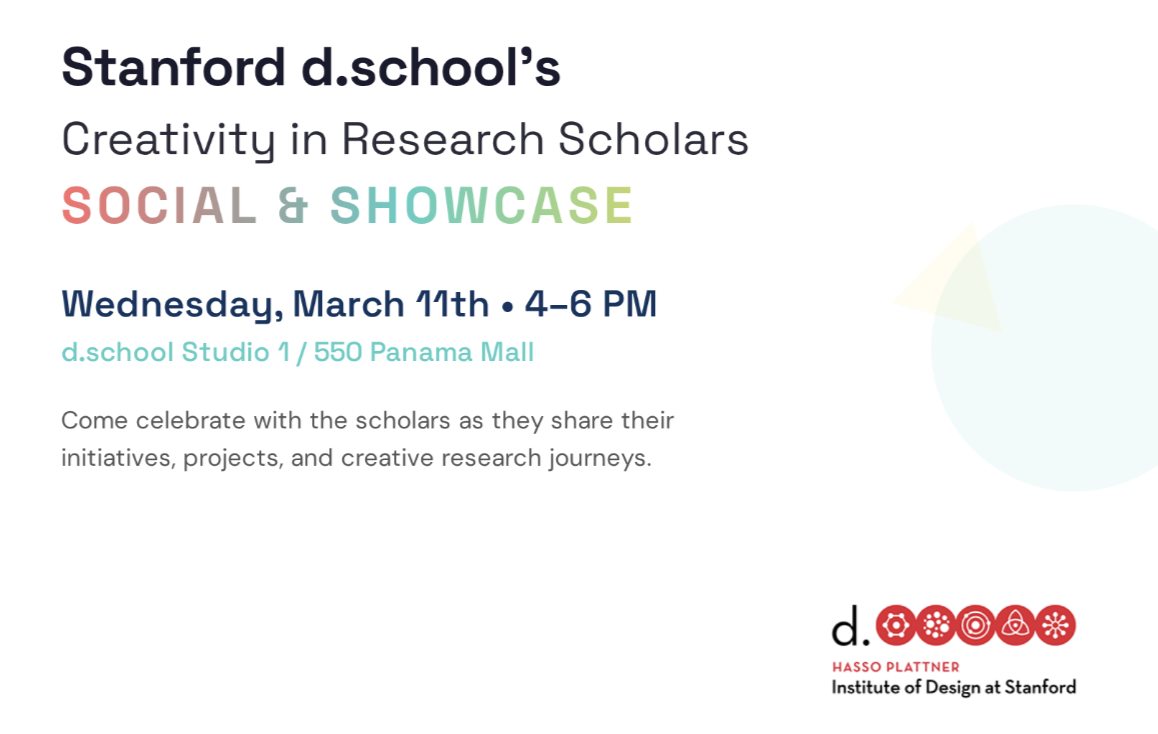 Daisy and Andrea present at d.school showcase