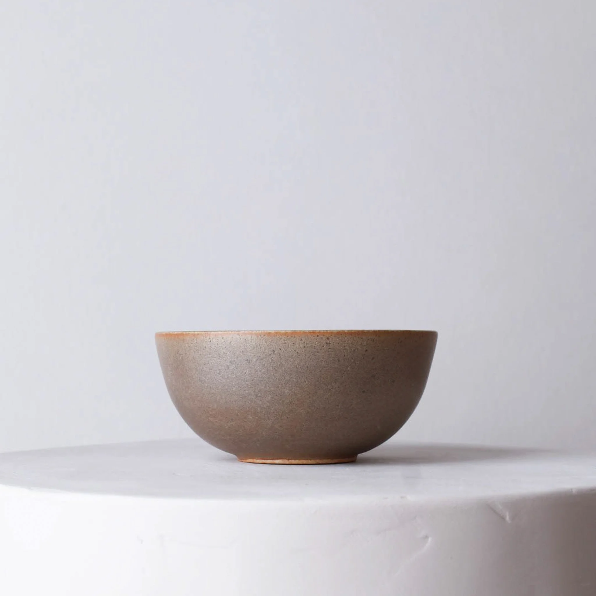 Small Stoneware Snack Bowl — Wide Taupe