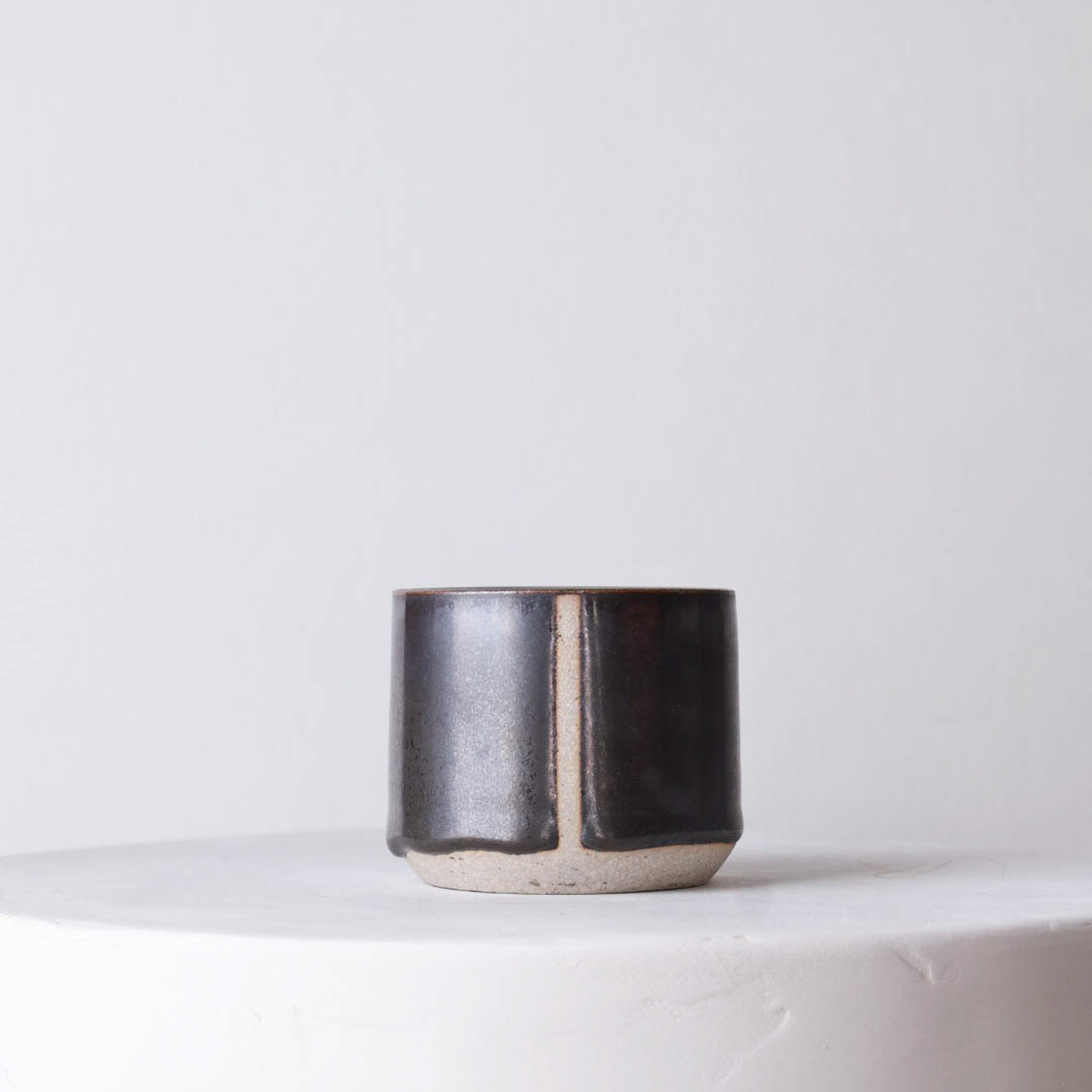 Handmade Stoneware Tumbler - Black Glaze