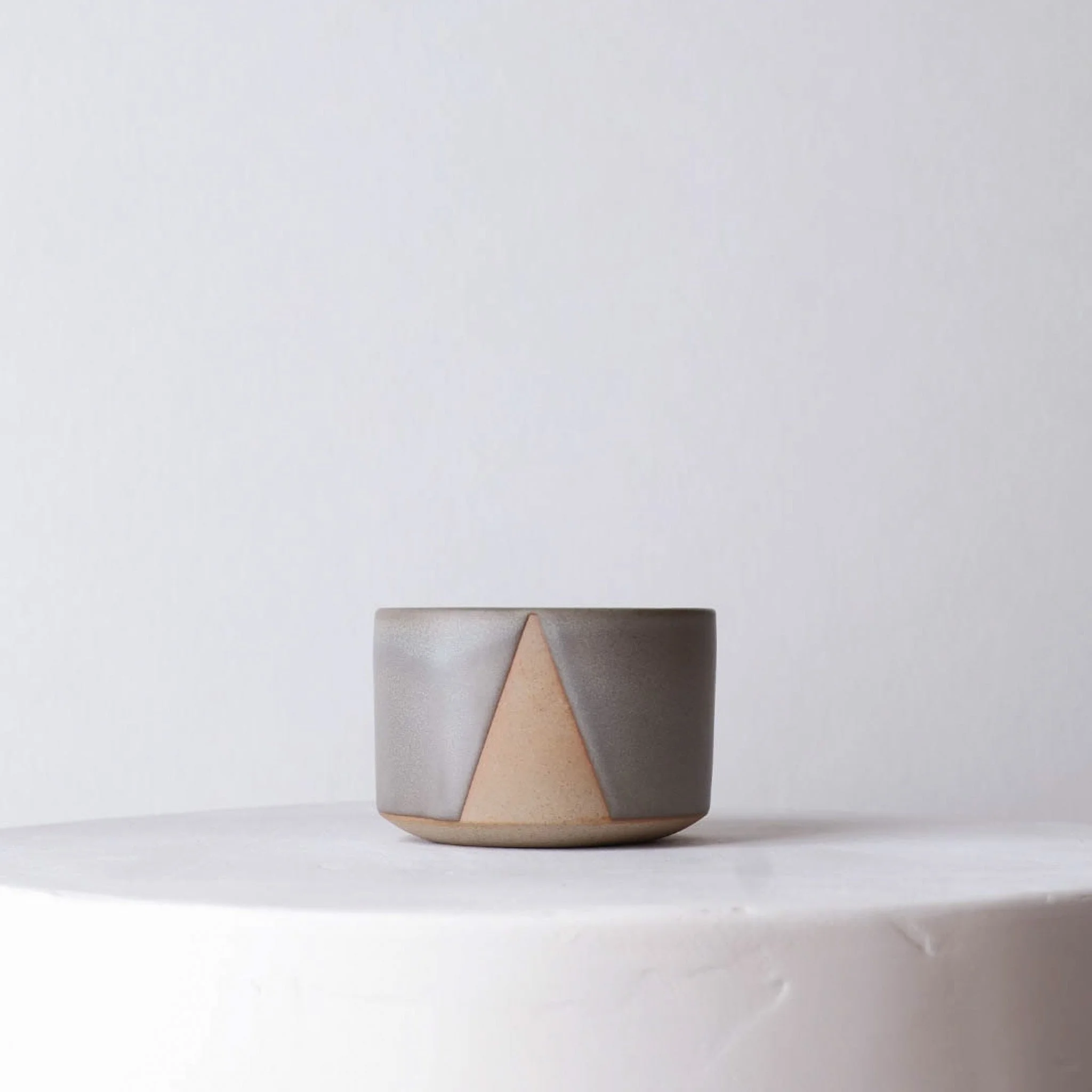 Handmade Cappuccino Cup — Grey Glaze