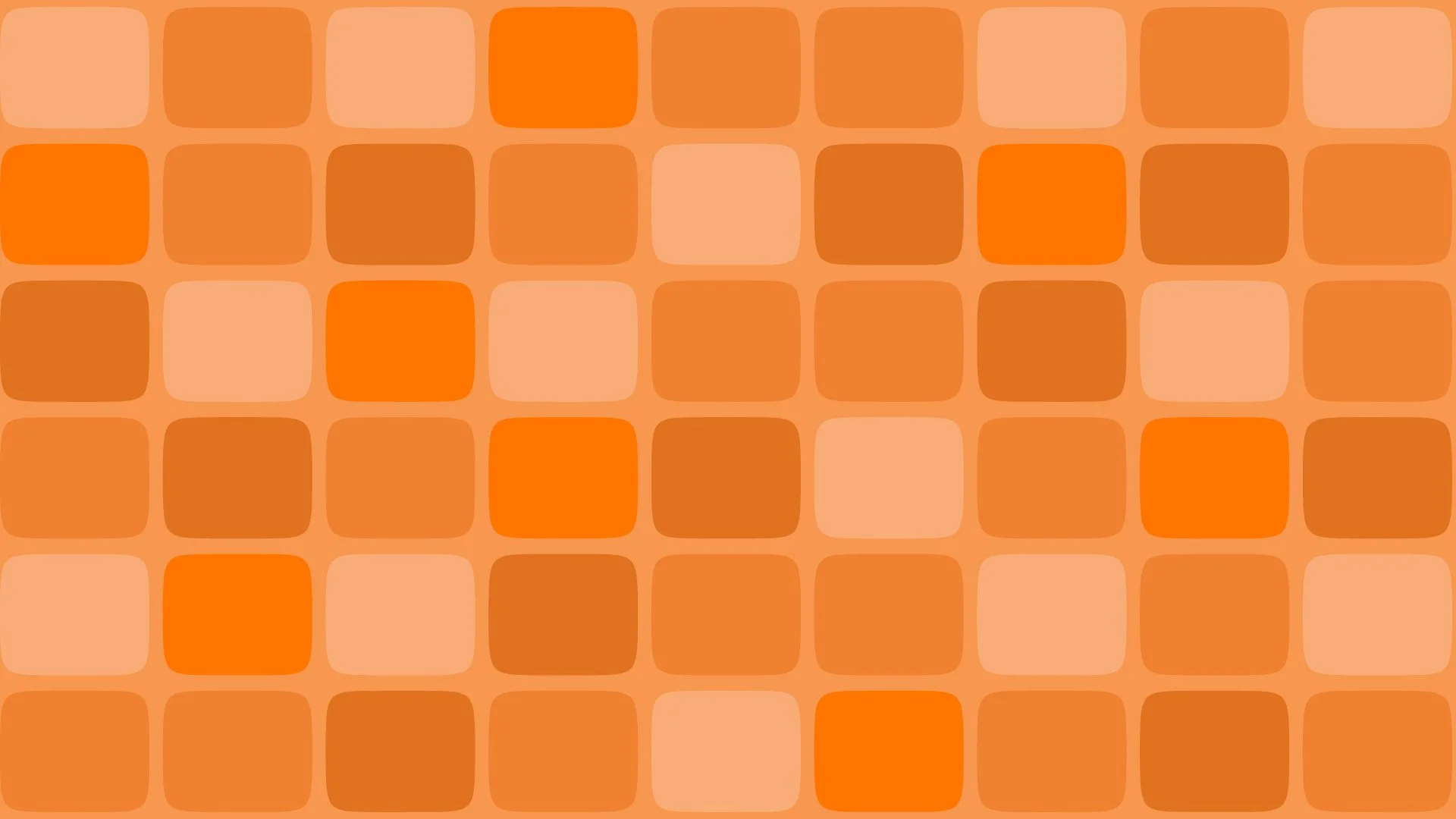 Orange square tiles arranged in a grid pattern with rounded edges, creating a mosaic-like background.