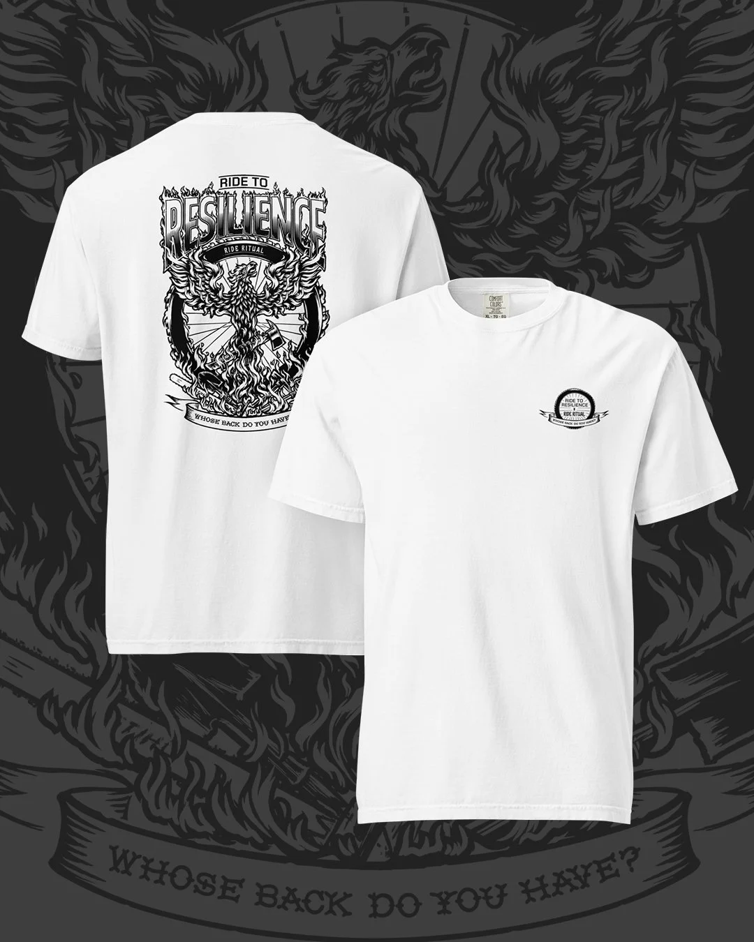Ride To Resilience X Ride Ritual Heavyweight Tee - White