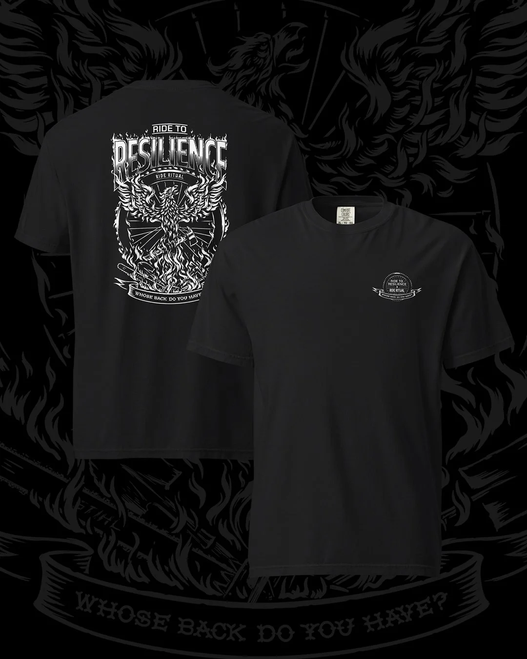 Ride To Resilience X Ride Ritual Heavyweight Tee - Black