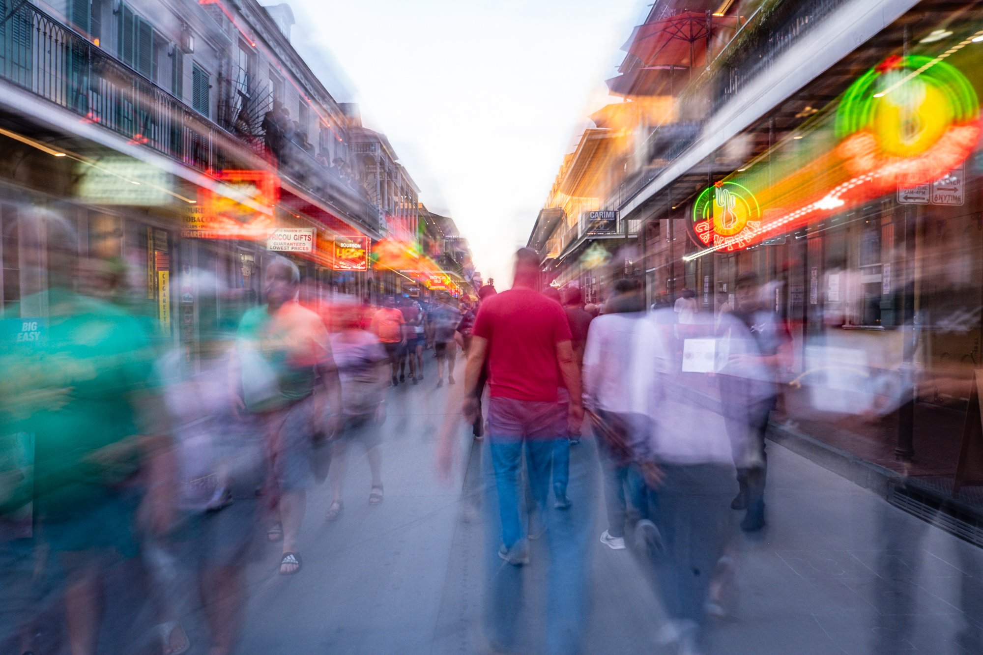 The motion in this last image isn’t a mistake—it’s a truth. By the end, the streets were humming, the people in full swing, everything moving too fast to catch cleanly. That’s what this place does. It builds, it crescendos, and then it keeps going. Y