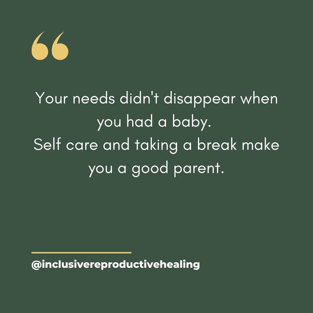 Happy Friday! 

Often parents sacrifice their own needs to take care of their baby's needs. We've been conditioned to believe that parenthood is martyrdom.

You can't pour from an empty cup! You are still a person with needs. Guess what happens when 