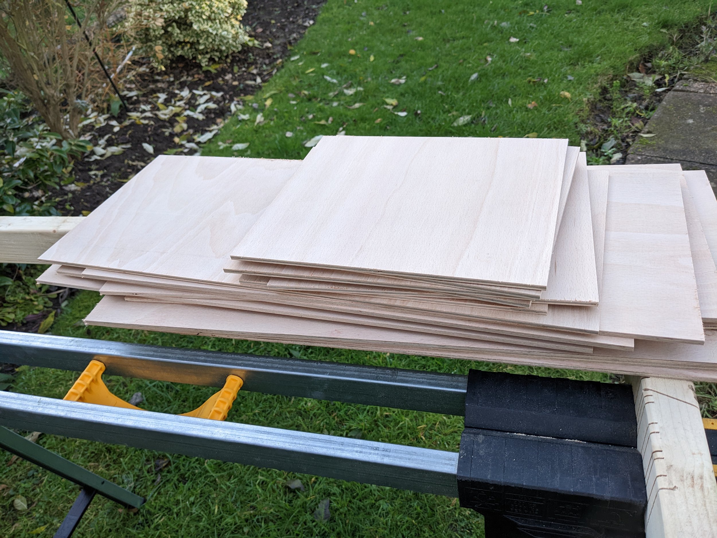 4. The pieces from the cutlist all cut and ready.
