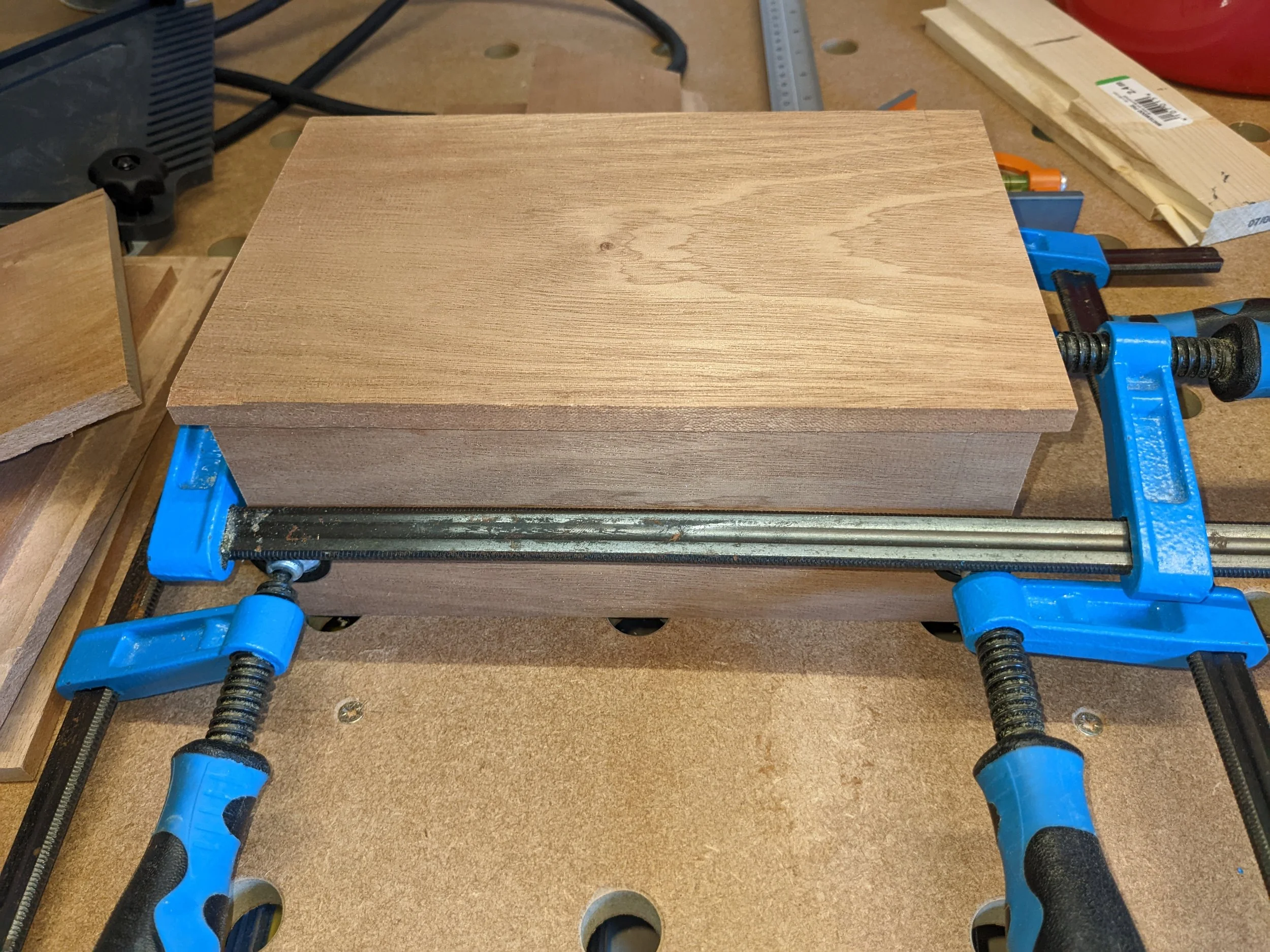2. A dry test fit of the box