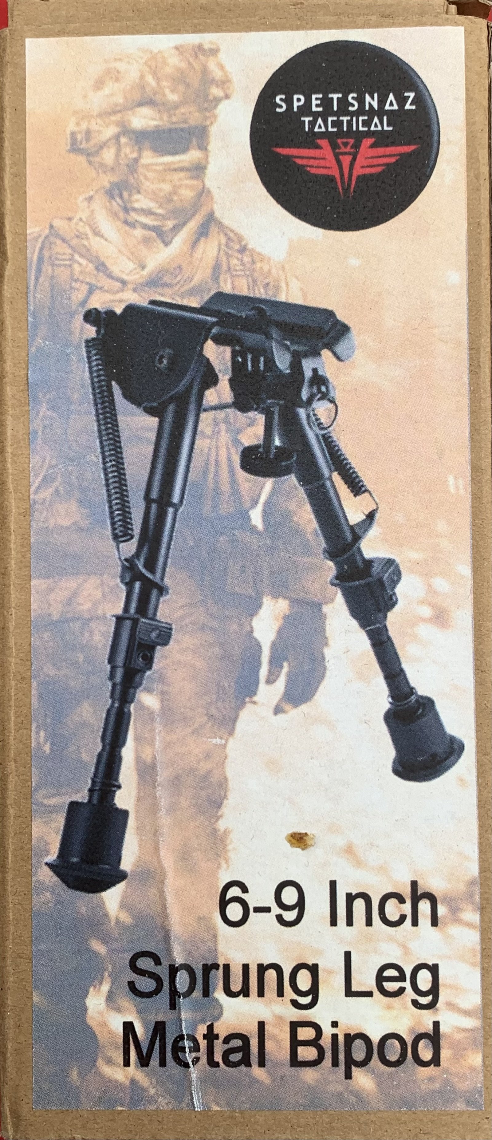 6-9 inch Sprung leg metal bipod